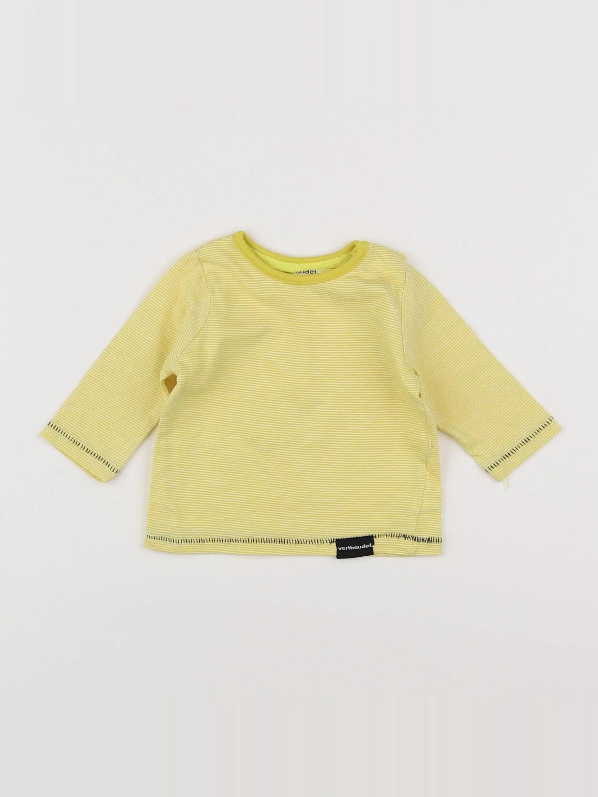 Vertbaudet - tee-shirt jaune - 3 mois