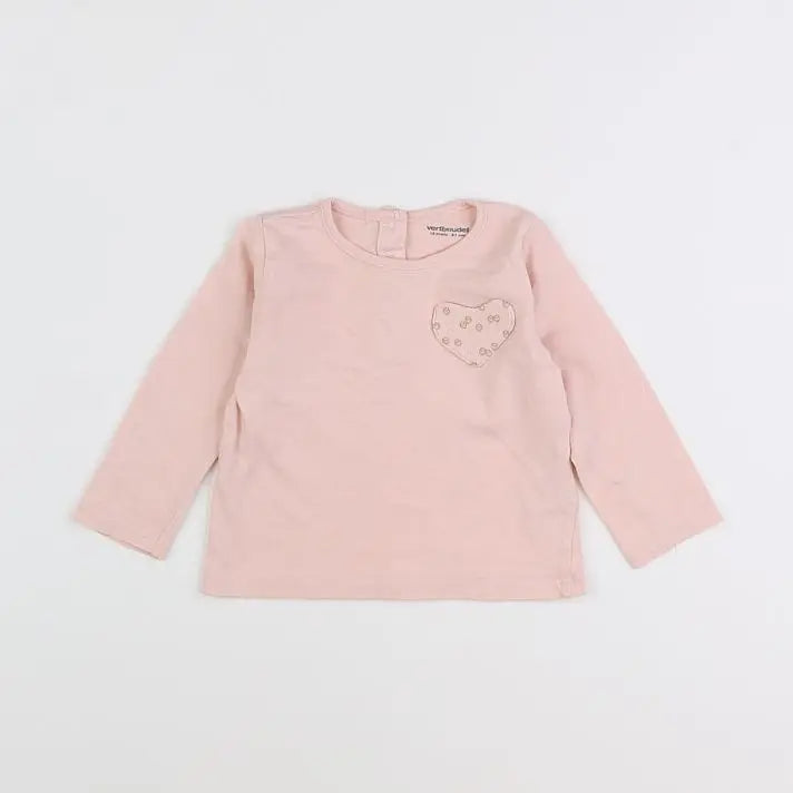 Vertbaudet - tee-shirt rose - 18 mois