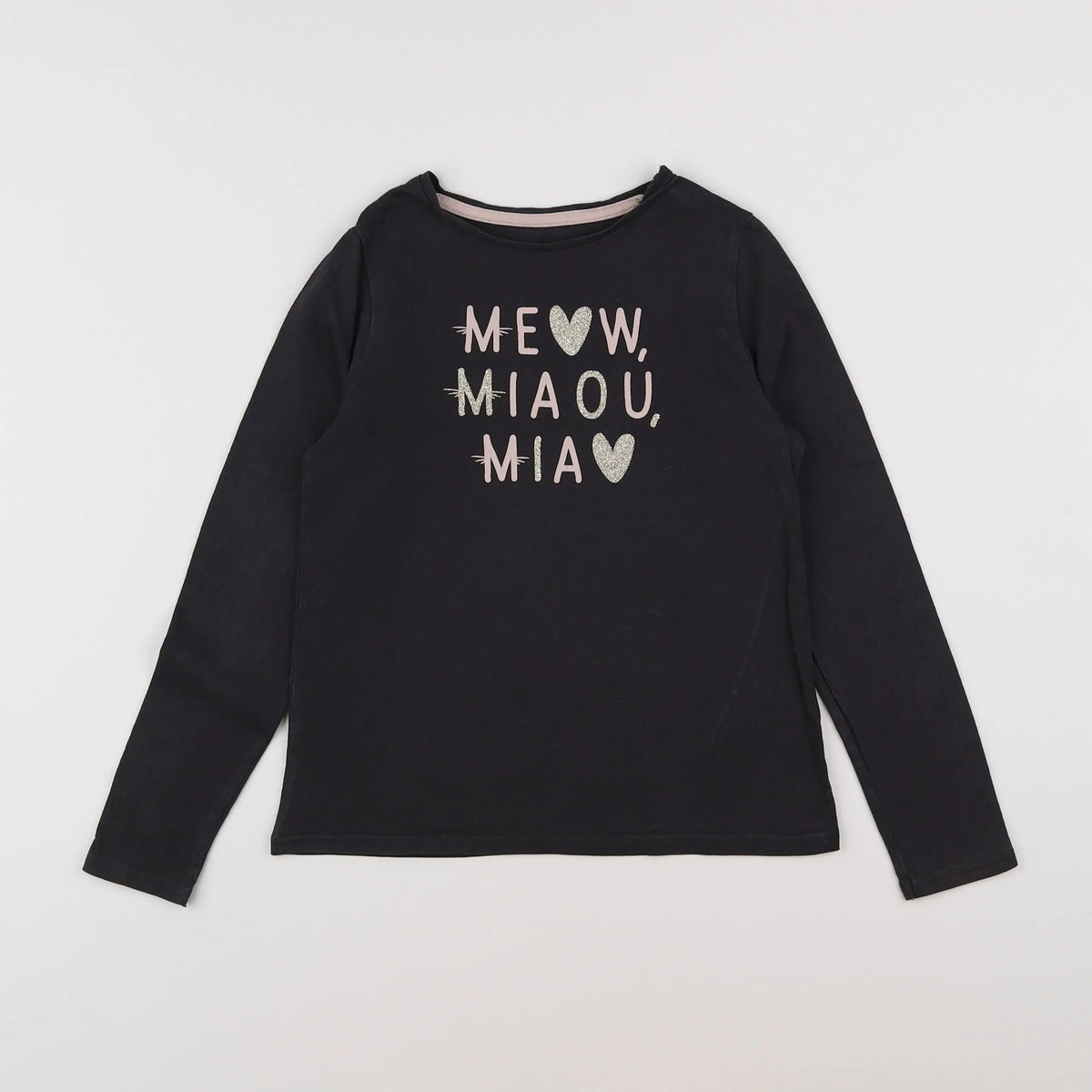 Vertbaudet - tee-shirt gris, or - 8 ans