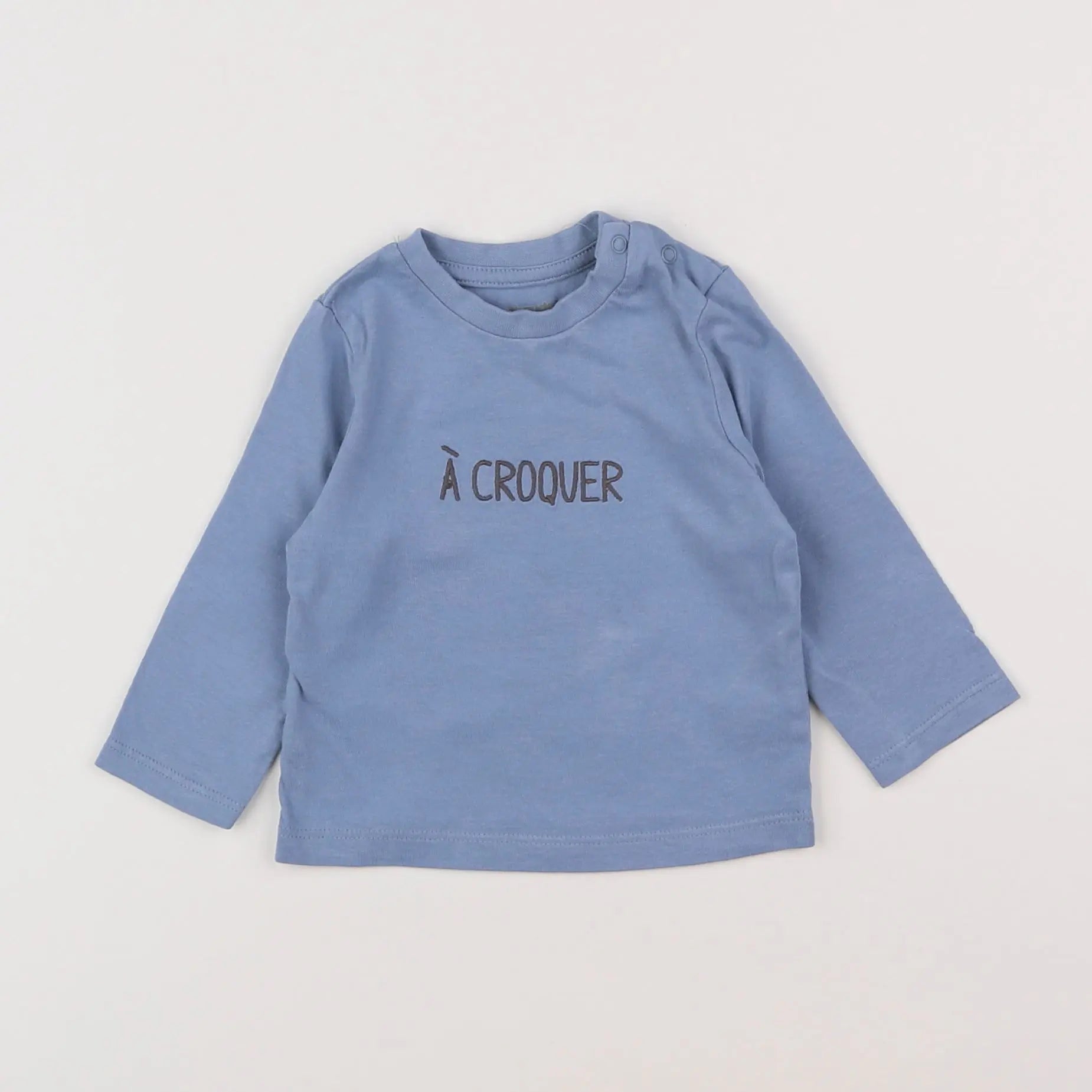 Vertbaudet - tee-shirt bleu - 6 mois