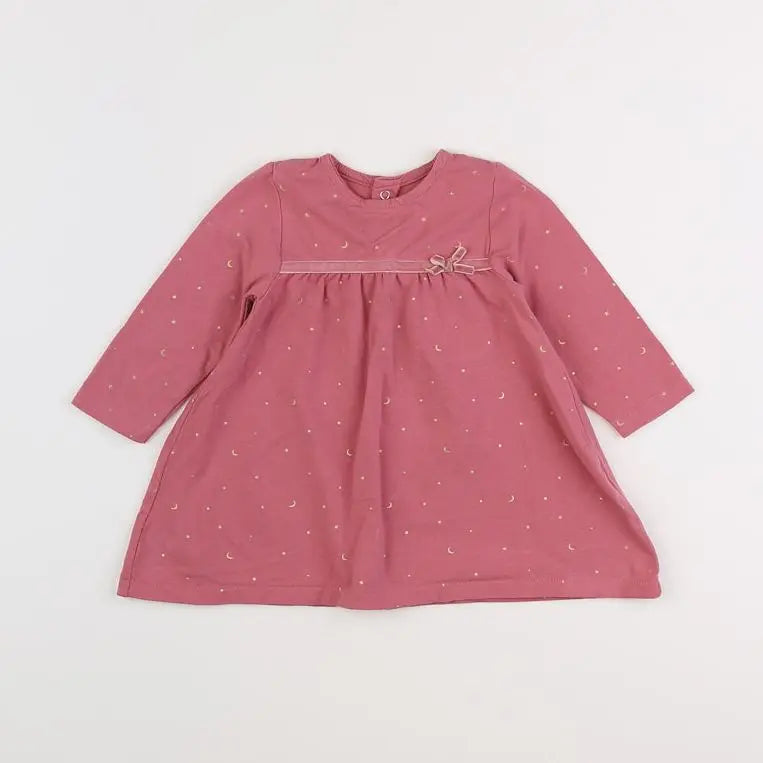 Vertbaudet - robe rose - 9 mois