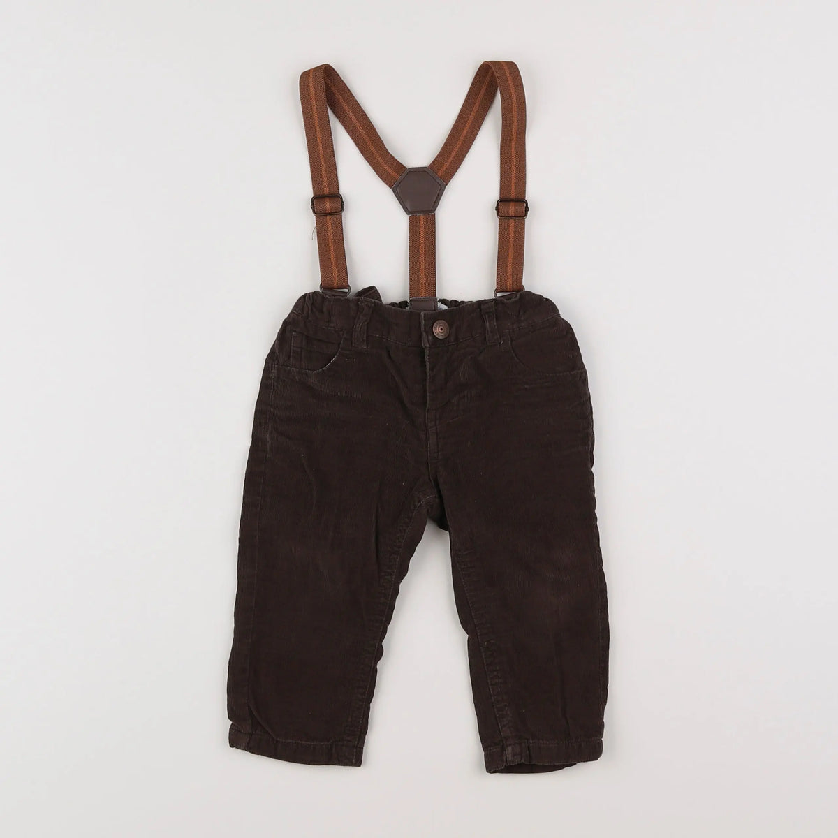 Vertbaudet - pantalon marron - 12 mois