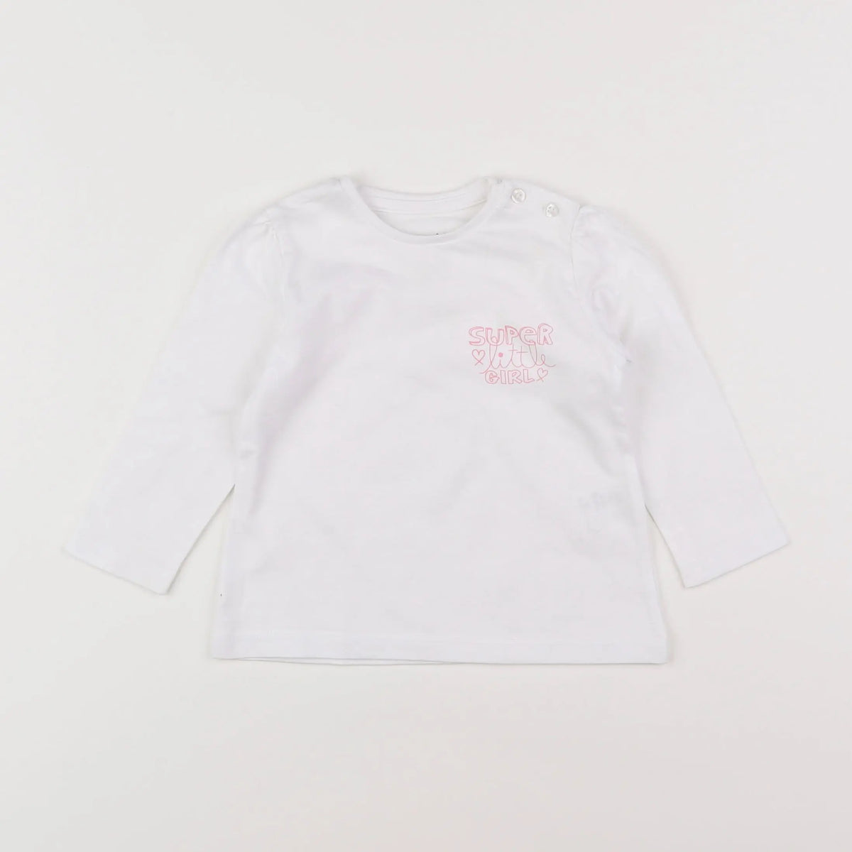 Vertbaudet - tee-shirt blanc - 9 mois