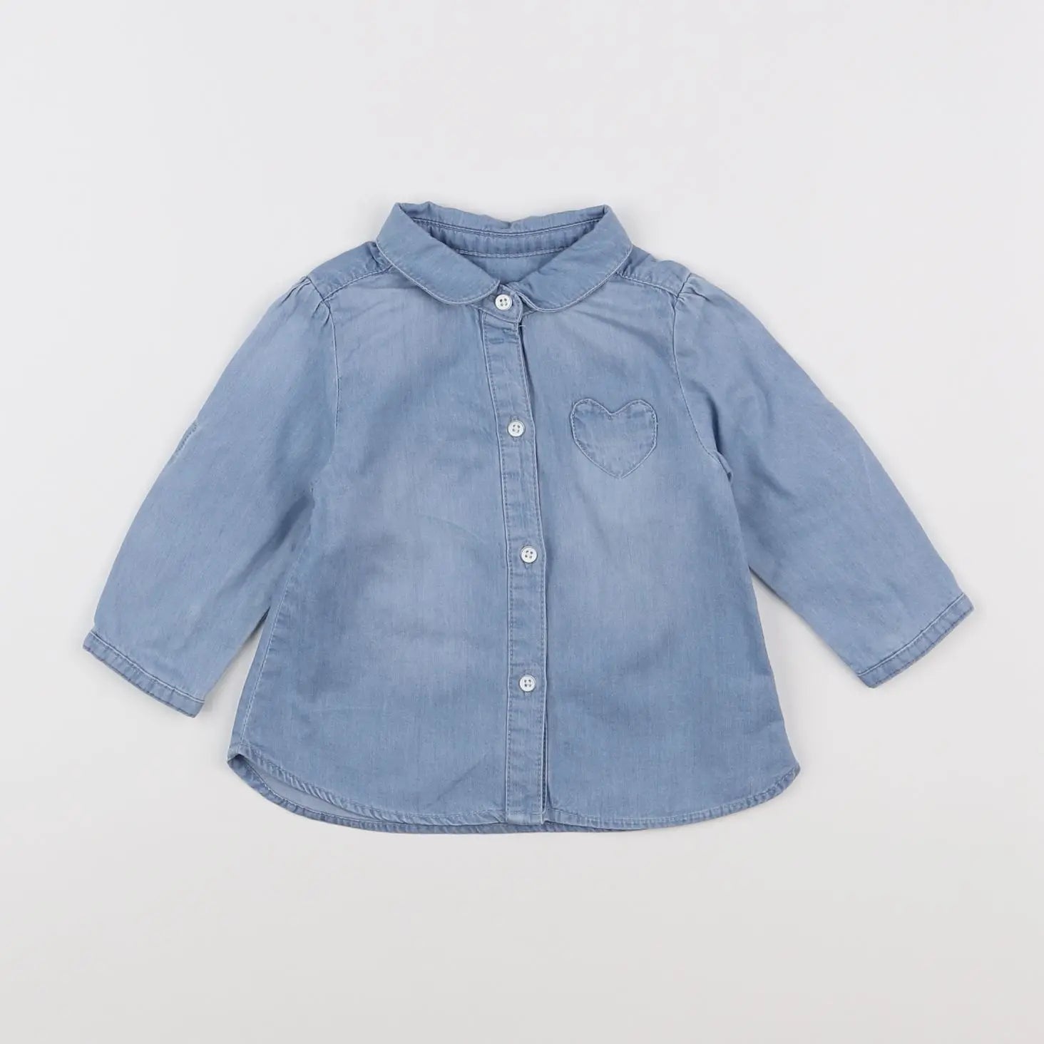 Vertbaudet - blouse bleu - 6 mois