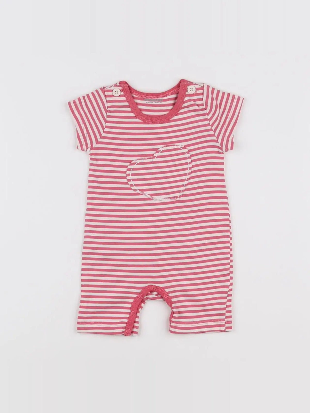 Vertbaudet - combinaison rose - 3 mois
