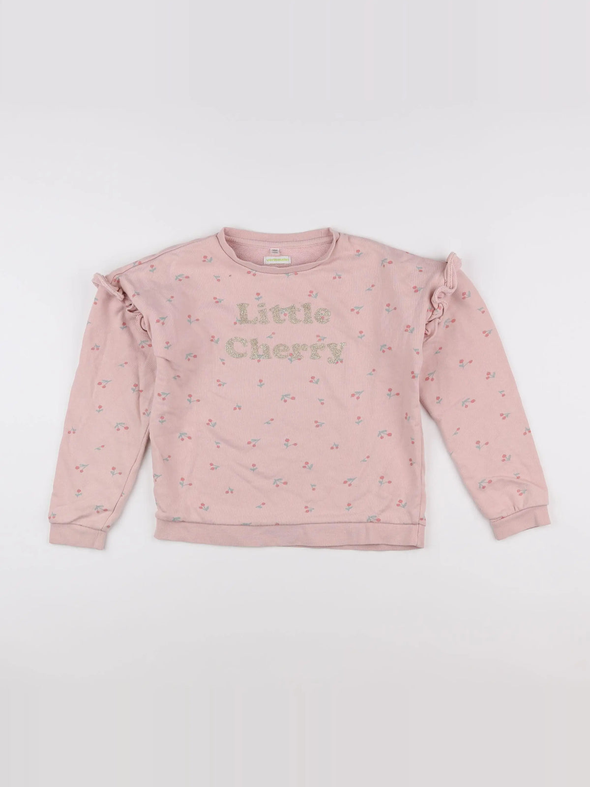 Vertbaudet - sweat rose - 10 ans