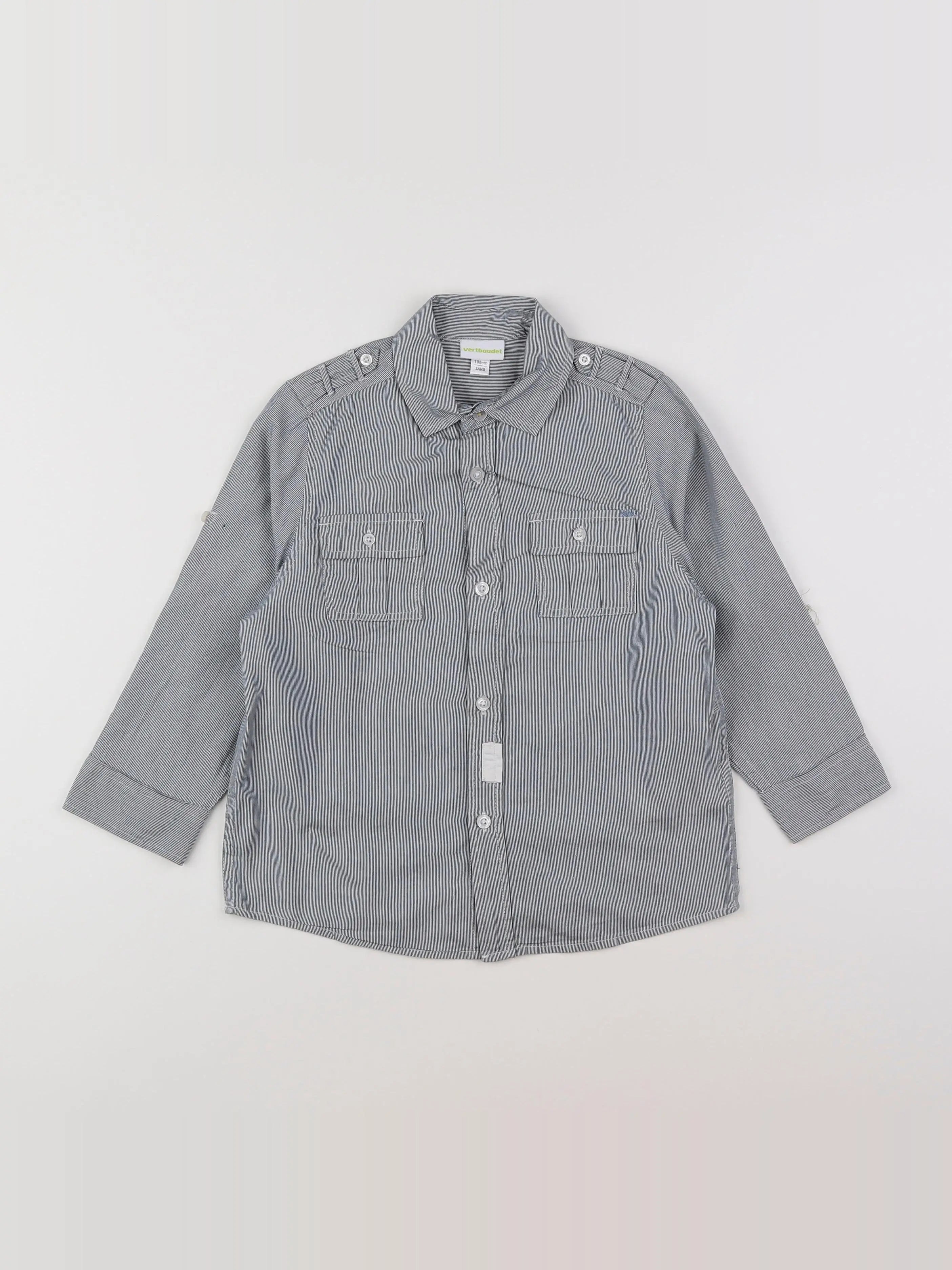 Vertbaudet - chemise gris - 5 ans
