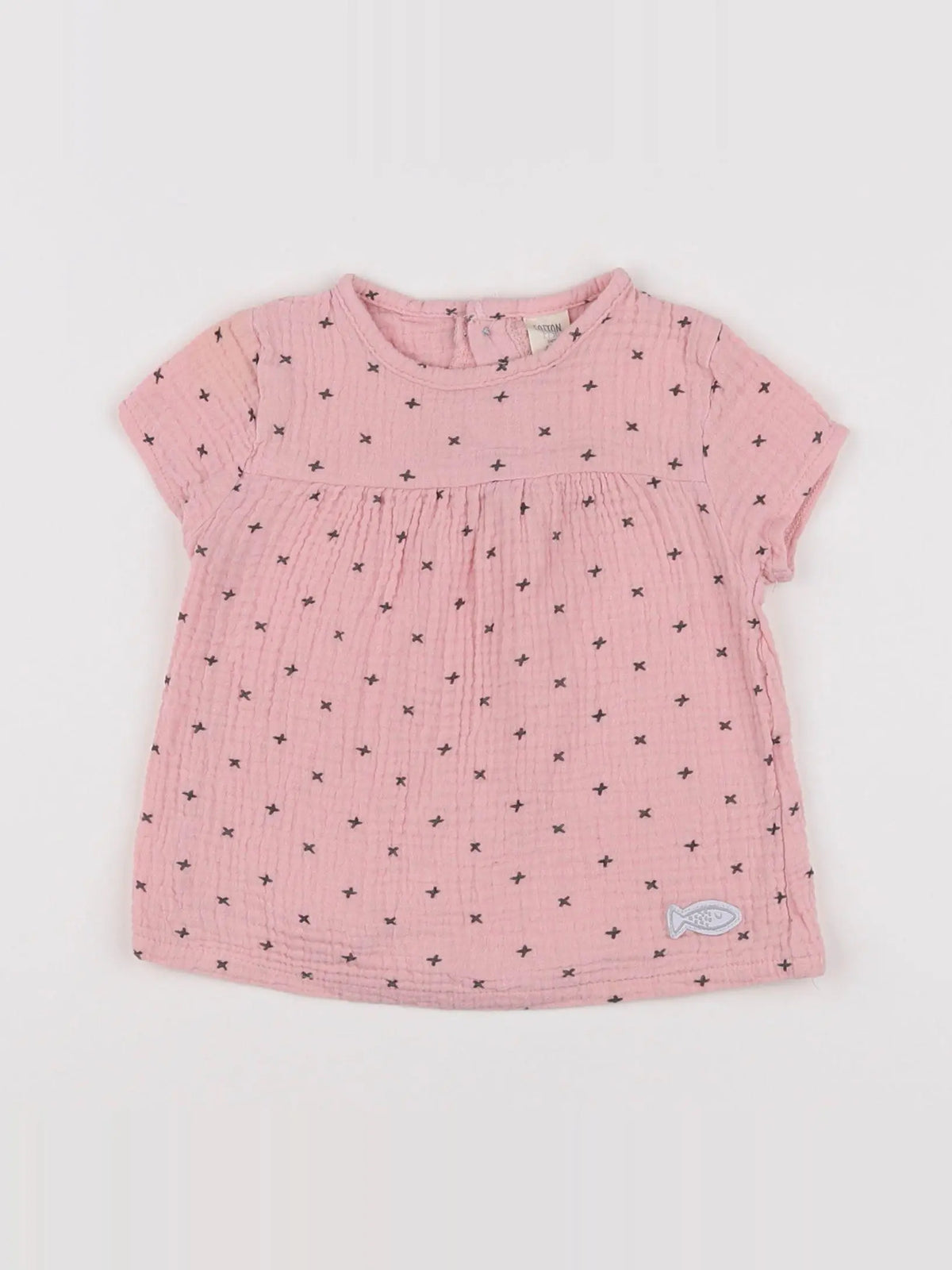Cotton Fish - blouse rose - 18 mois