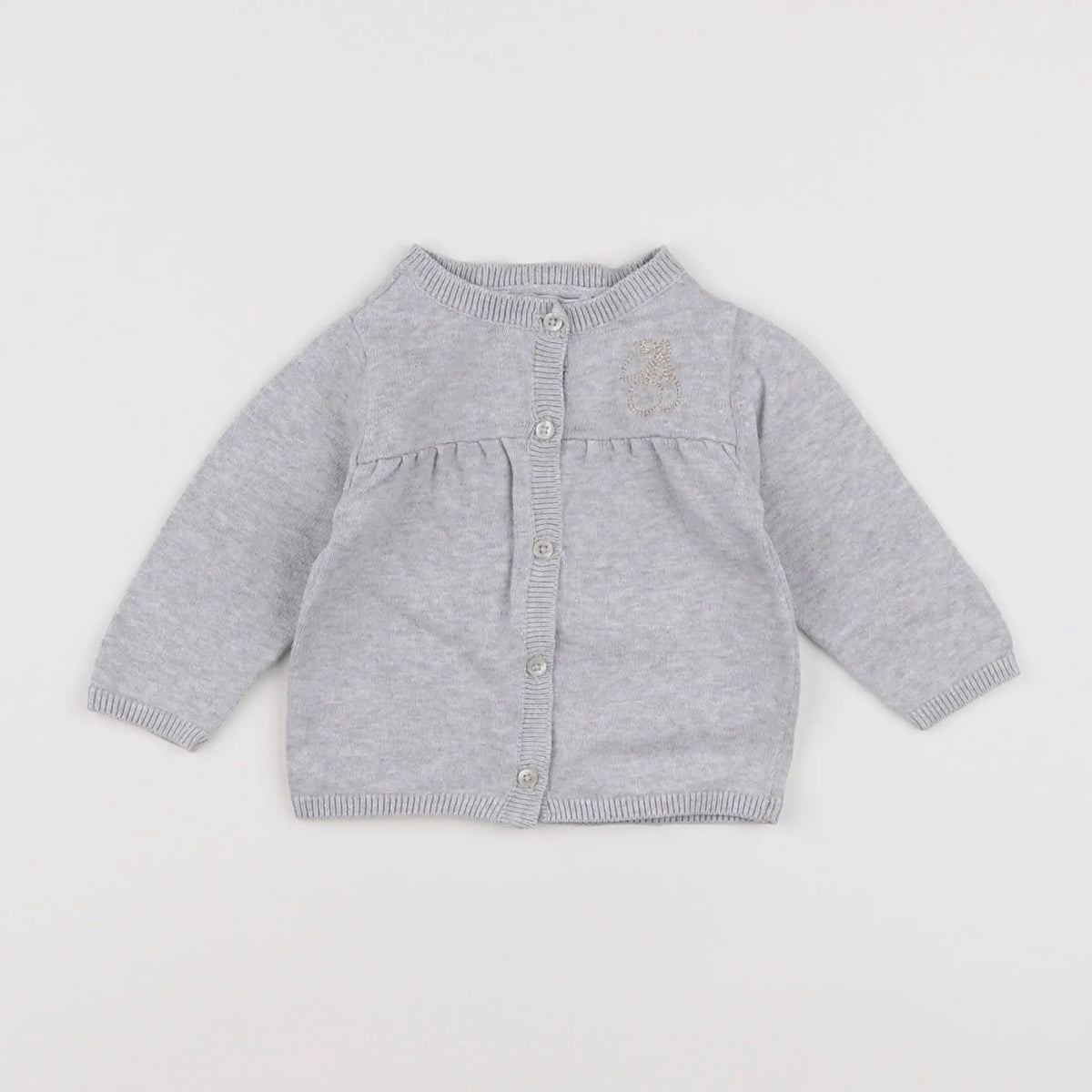Vertbaudet - gilet gris - 6 mois
