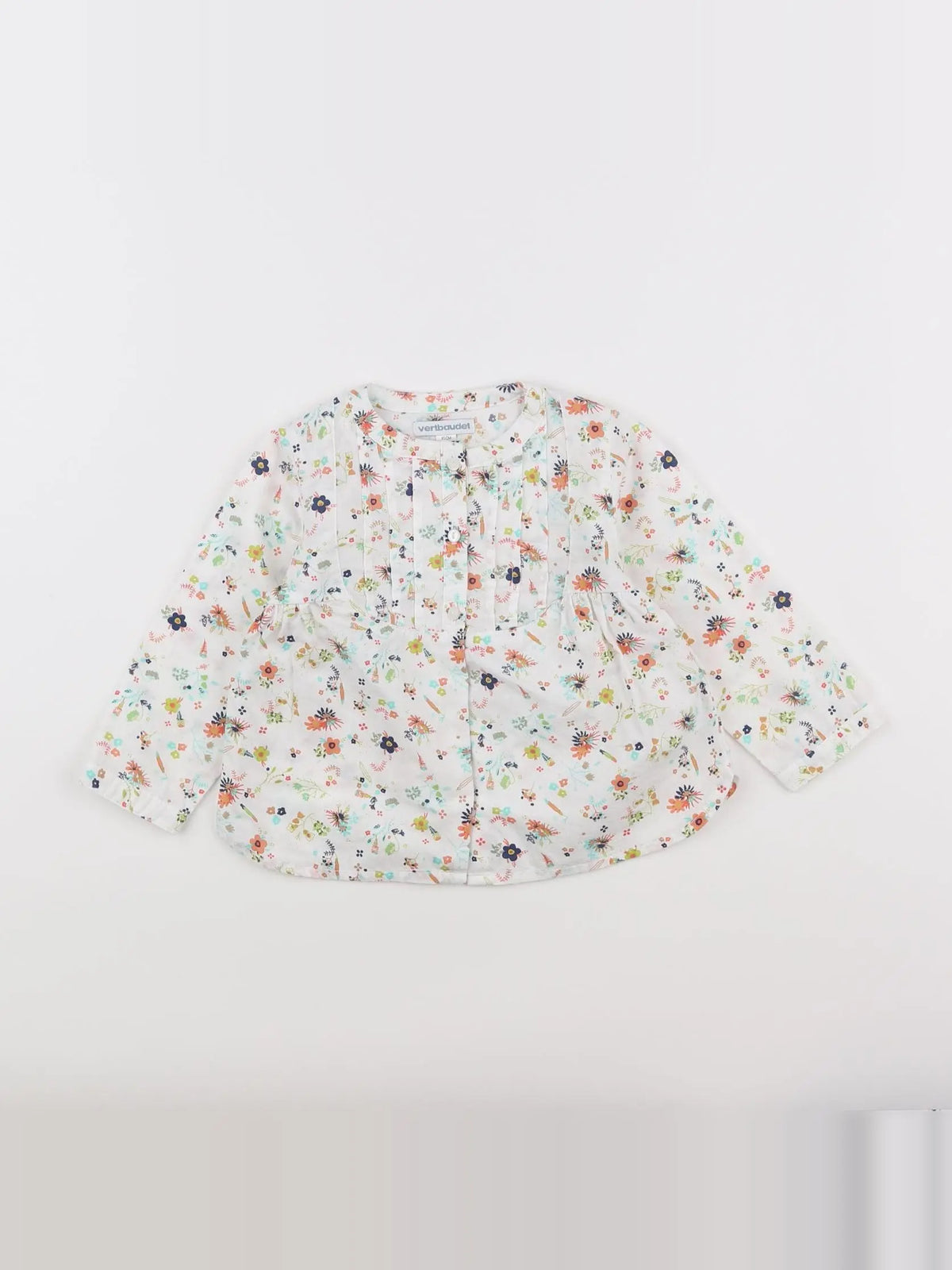 Vertbaudet - blouse blanc, multicolore - 18 mois