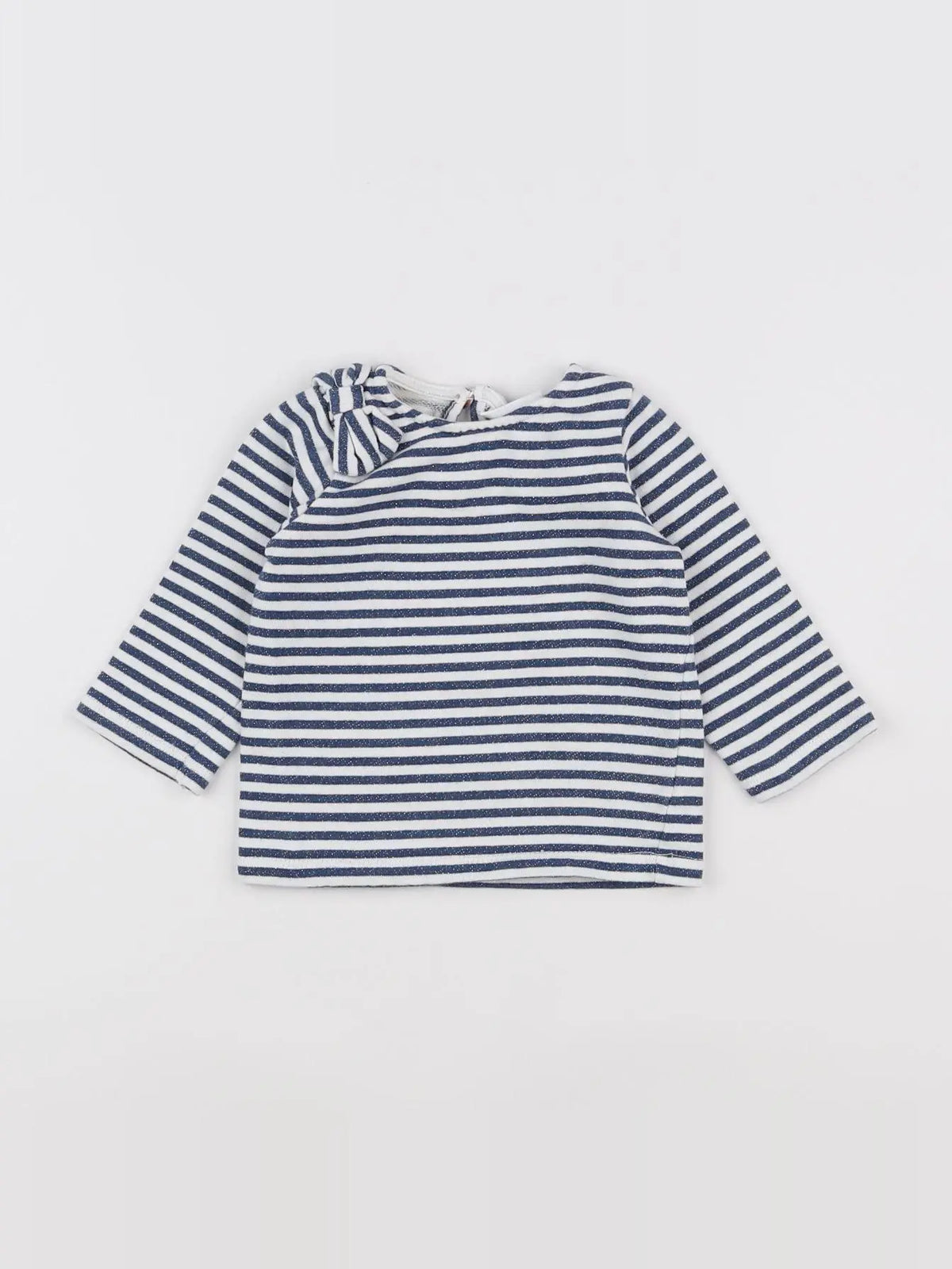 Noukie's - tee-shirt bleu, blanc - 9 mois