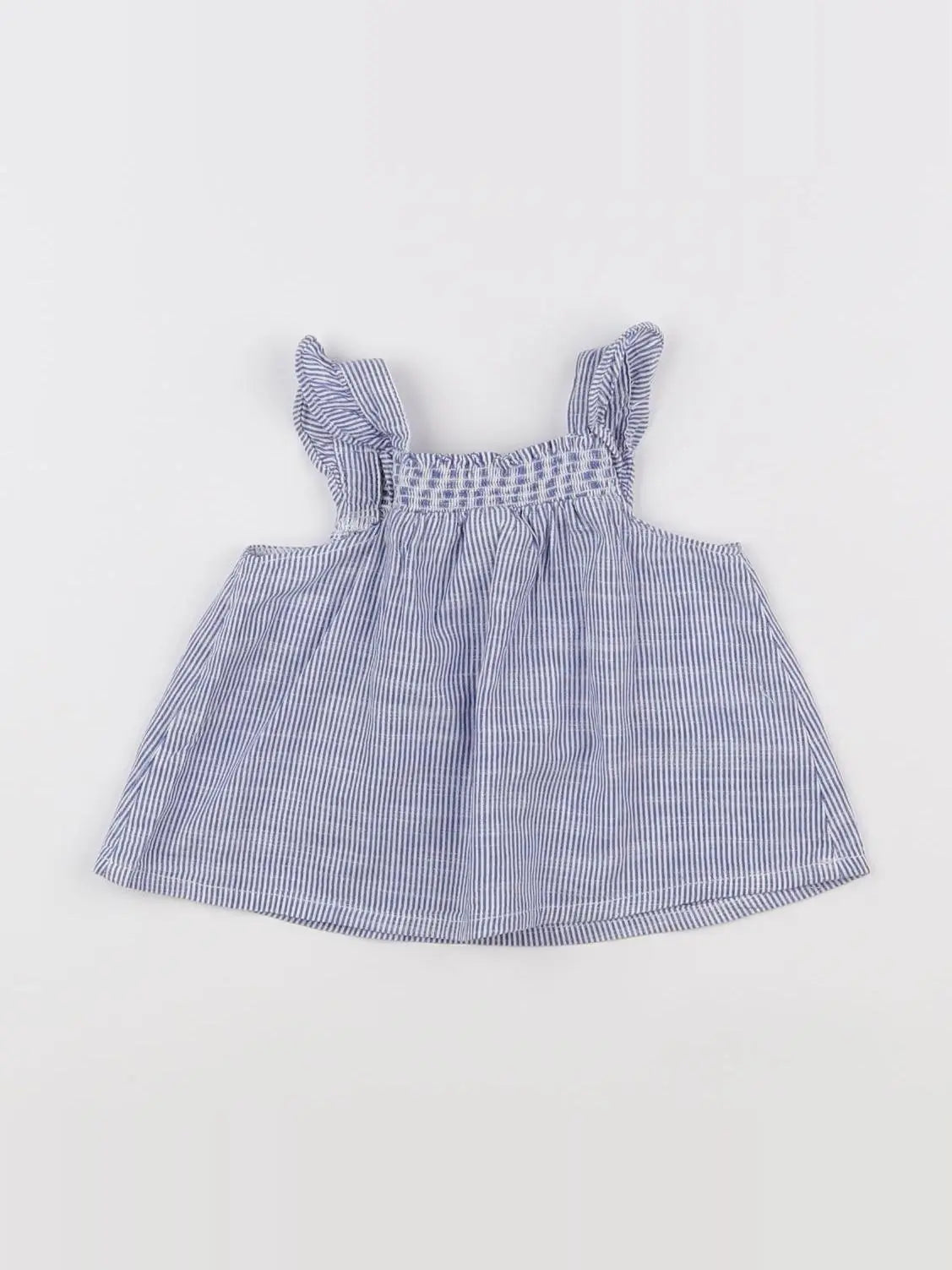 Zara - blouse blanc, bleu - 3/6 mois