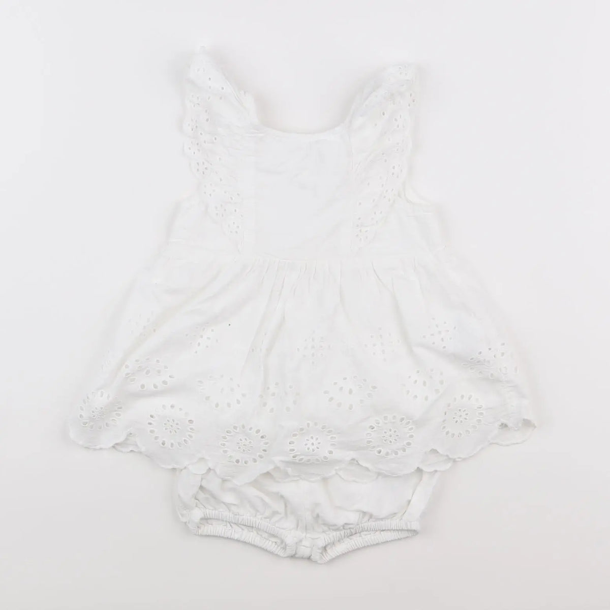 Vertbaudet - robe blanc - 9 mois