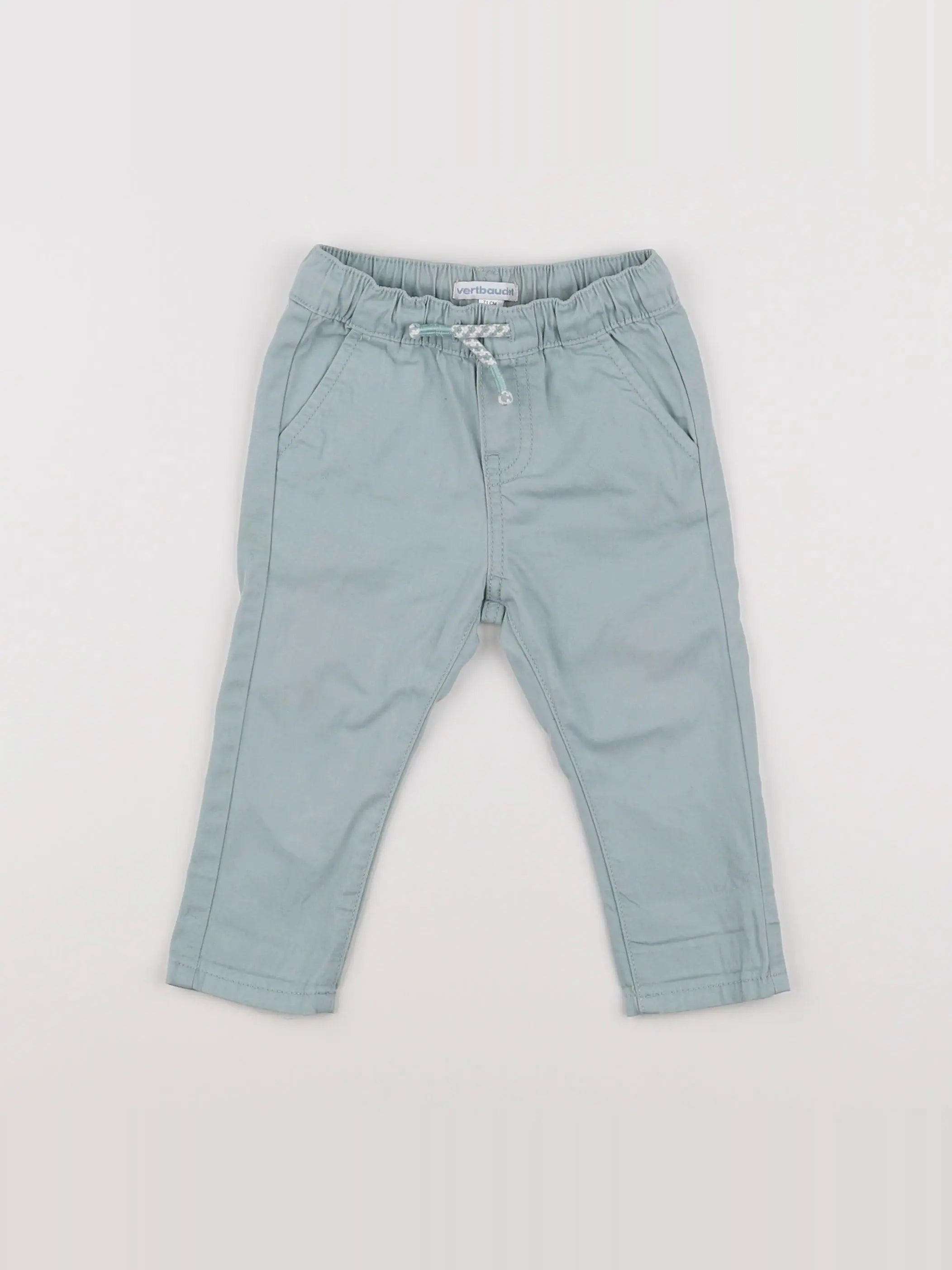 Vertbaudet - pantalon vert - 9 mois