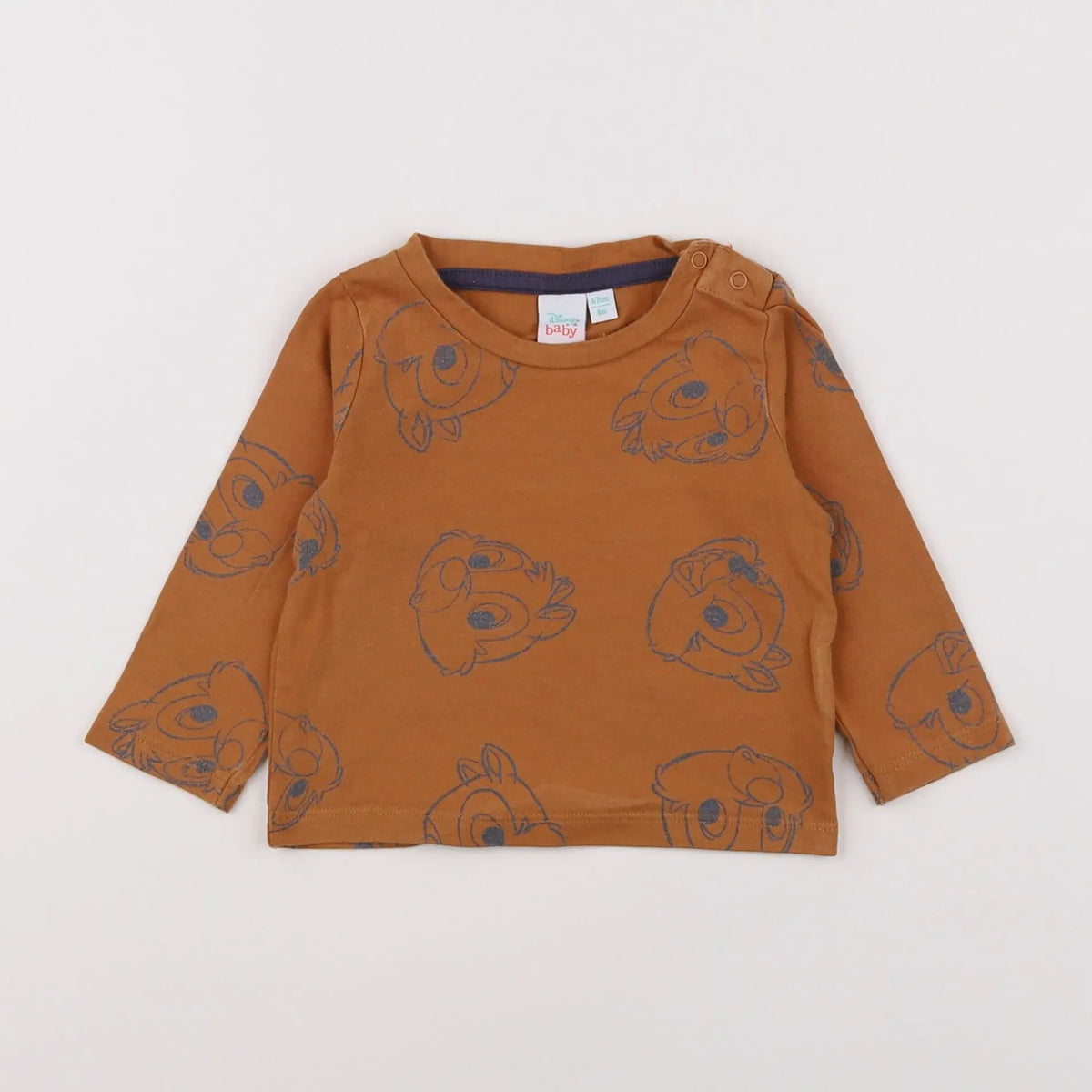 Vertbaudet - tee-shirt marron - 6 mois