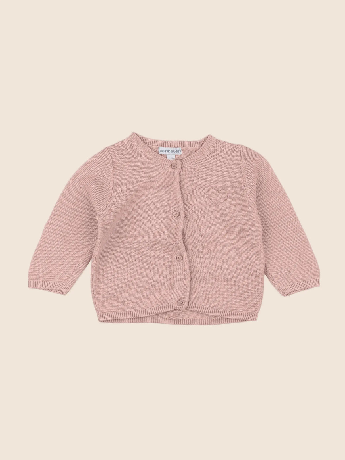 Vertbaudet - gilet rose - 6 mois