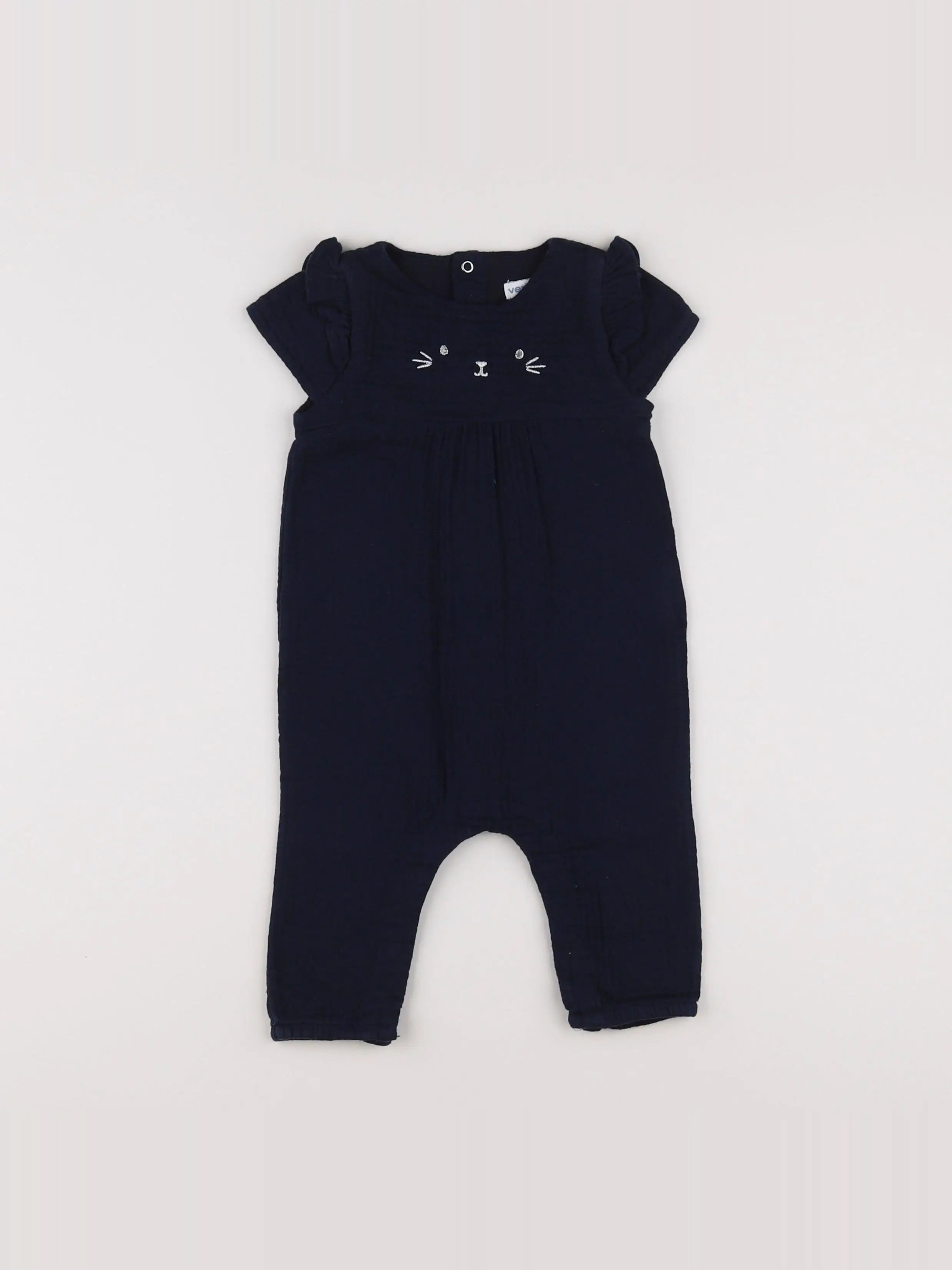 Vertbaudet - combinaison bleu - 6 mois