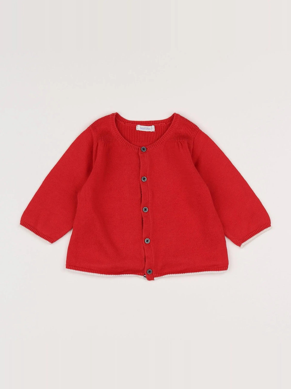 Boutchou - gilet rouge - 6 mois