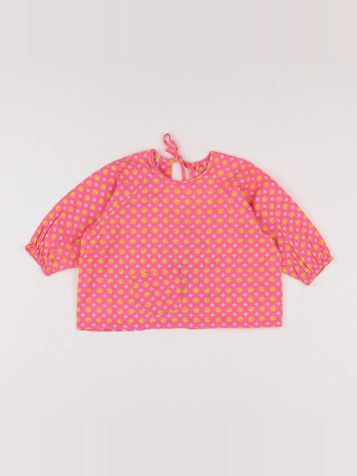 Petit Pan - blouse rose, jaune - 6/9 mois