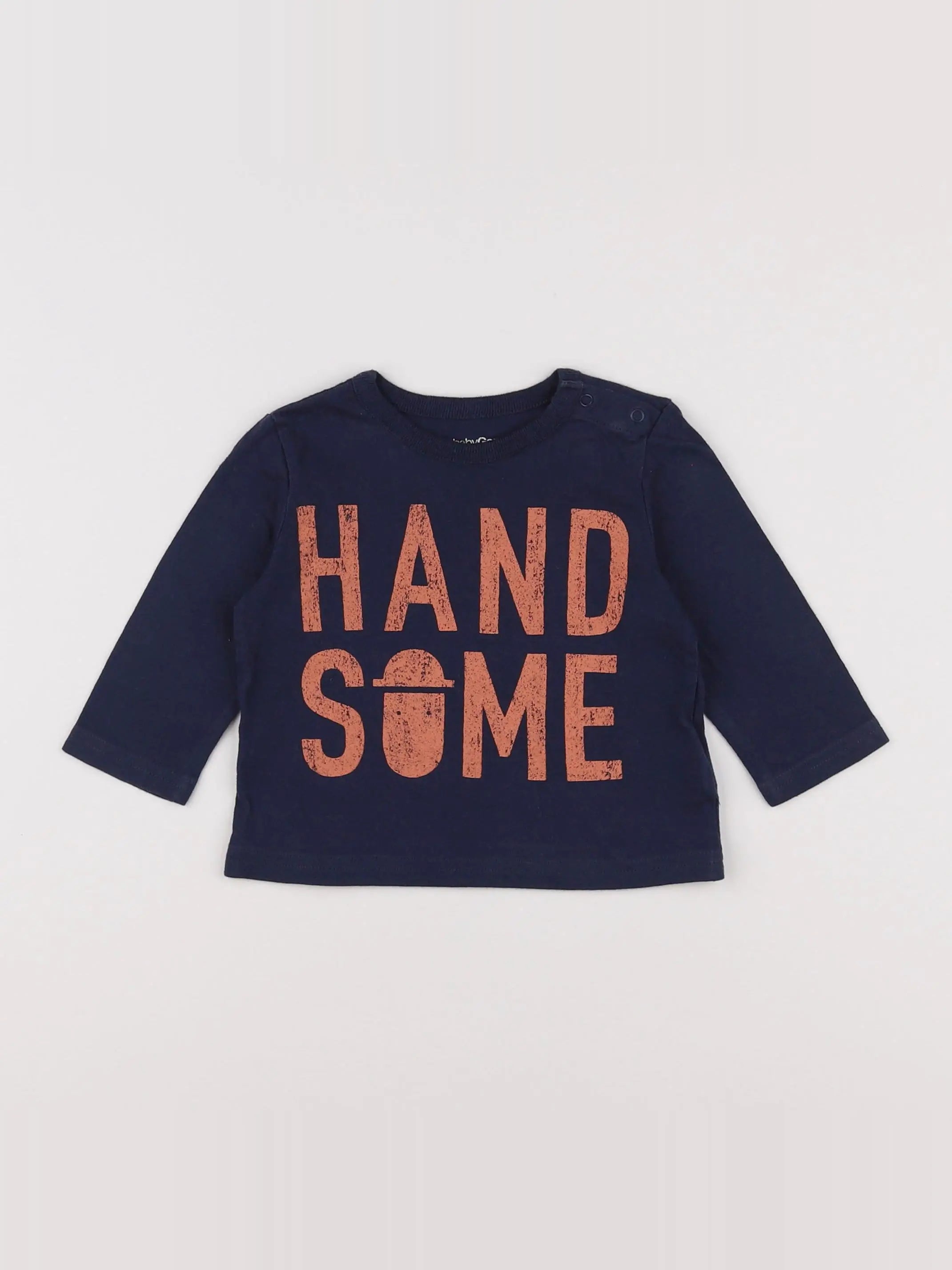 GAP - tee-shirt bleu, orange - 3/6 mois