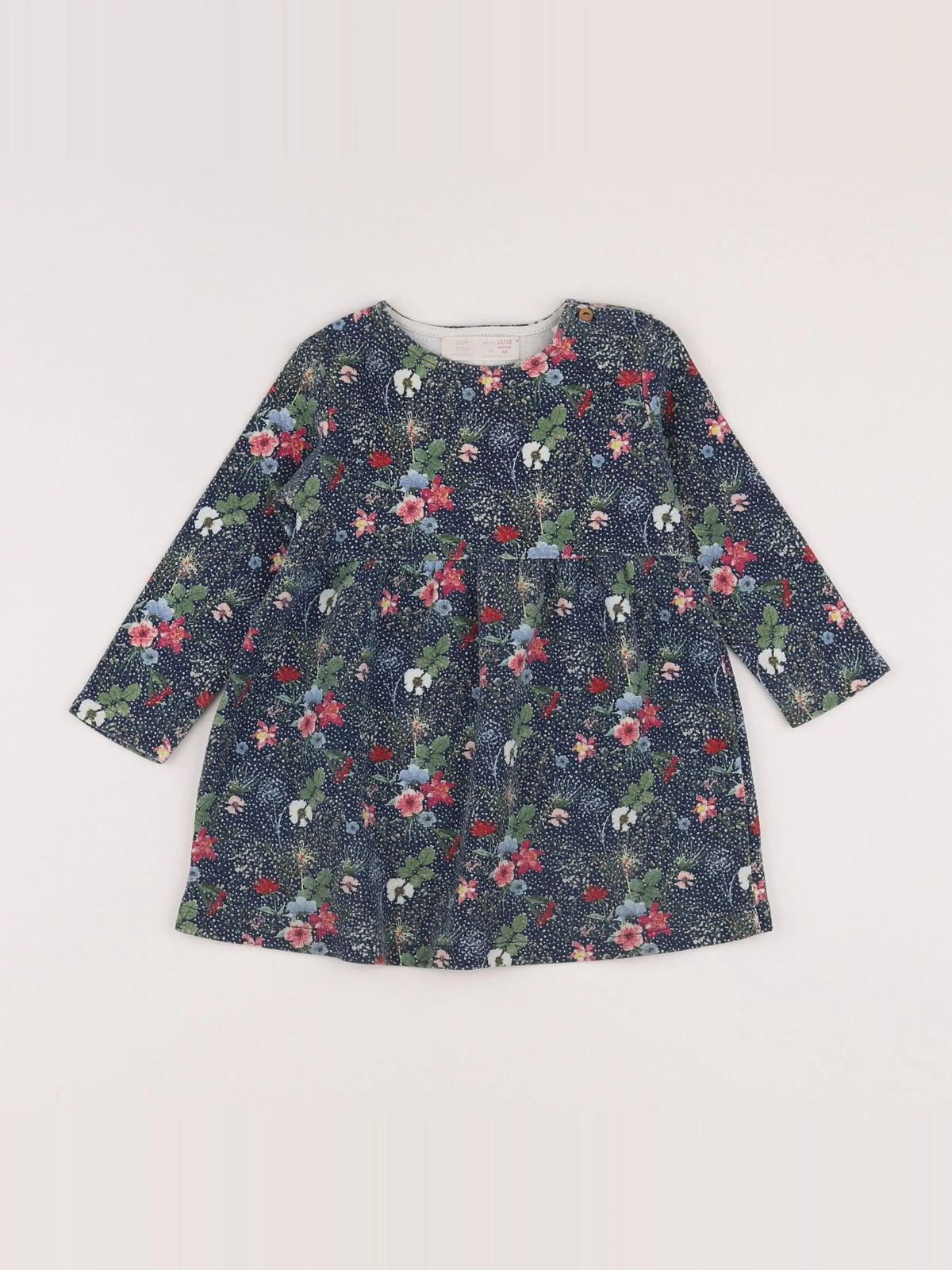 Zara - robe bleu, rose - 12/18 mois