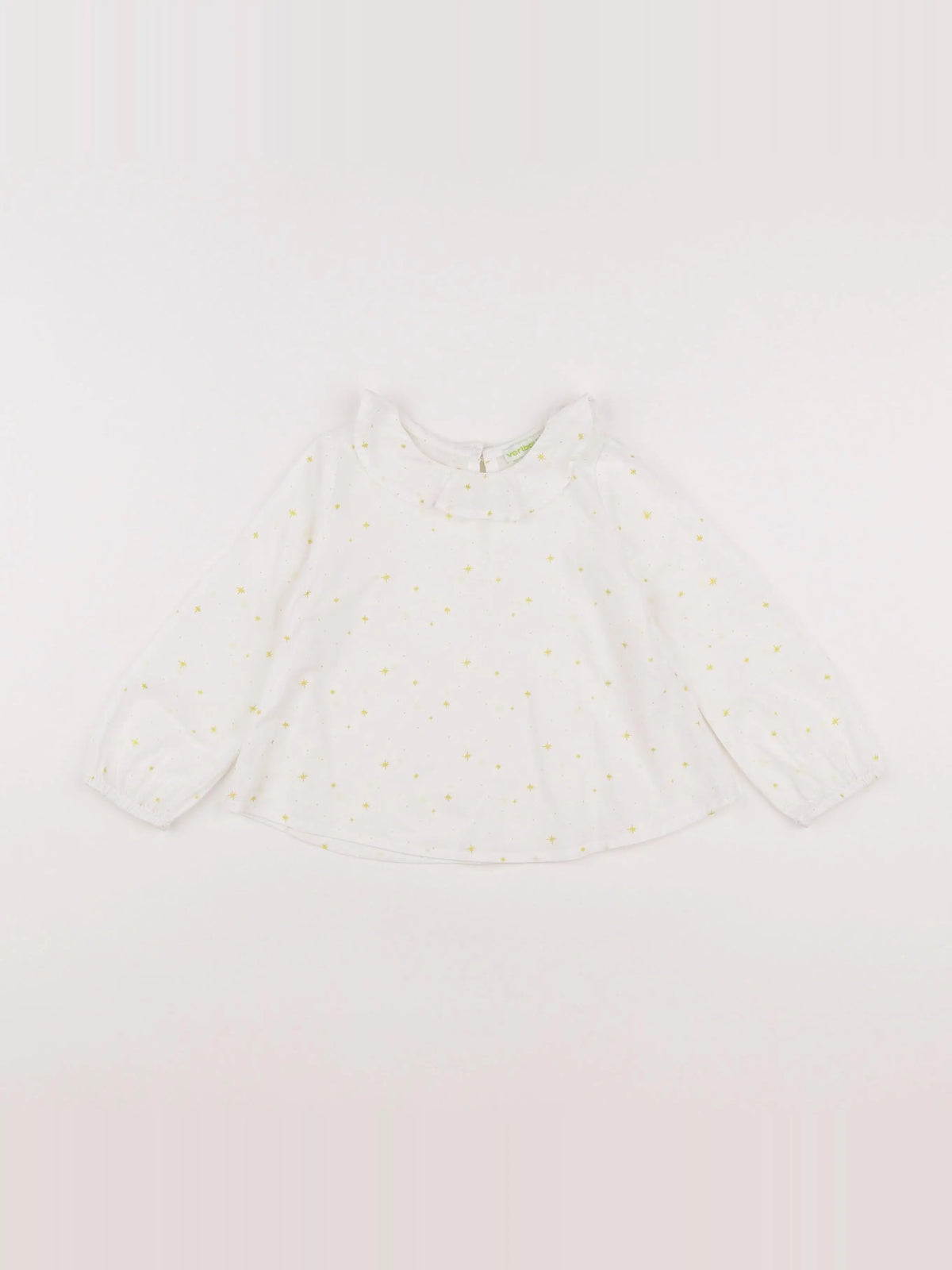 Vertbaudet - blouse blanc, jaune - 2 ans