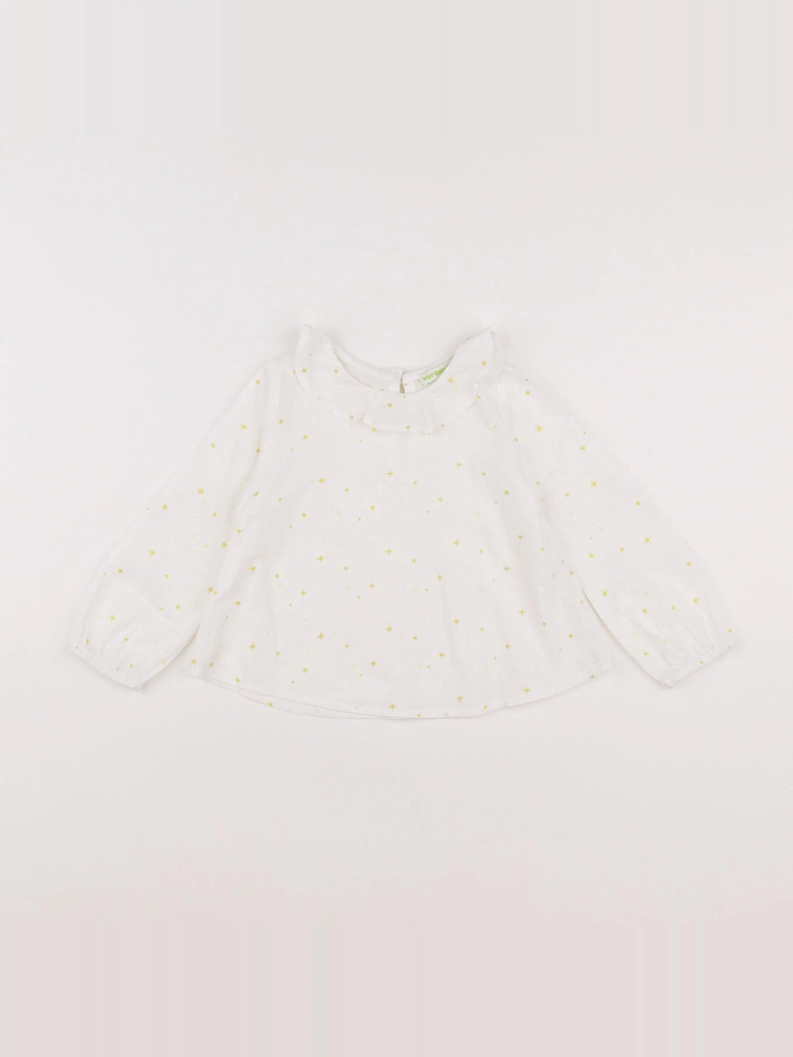 Vertbaudet - blouse blanc, jaune - 2 ans