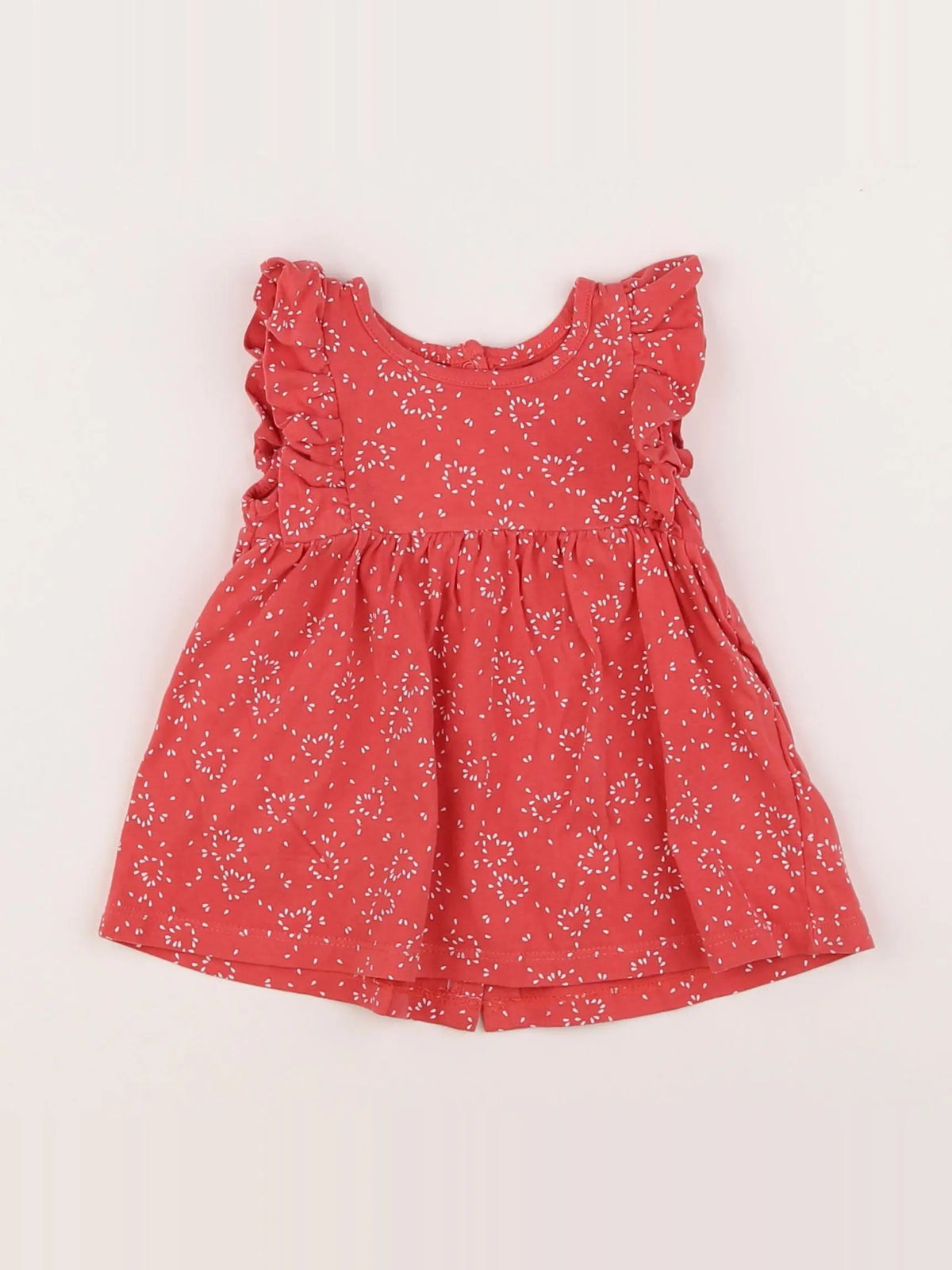 Vertbaudet - robe rose, blanc - 3 mois