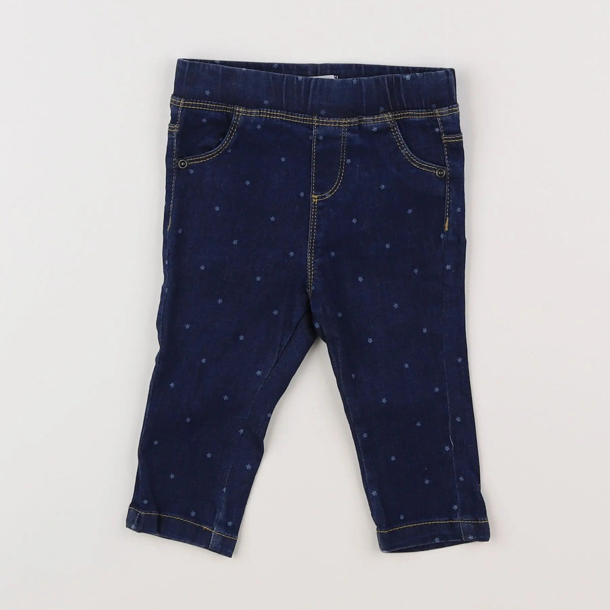 Vertbaudet - jegging bleu - 9 mois
