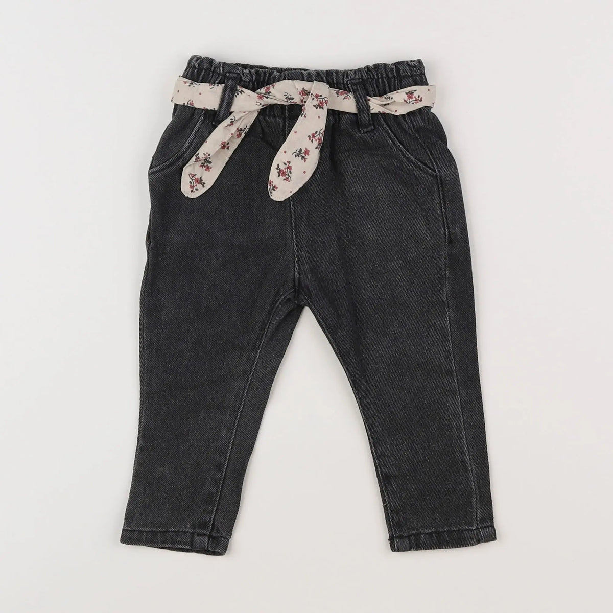 Vertbaudet - jean gris - 9 mois