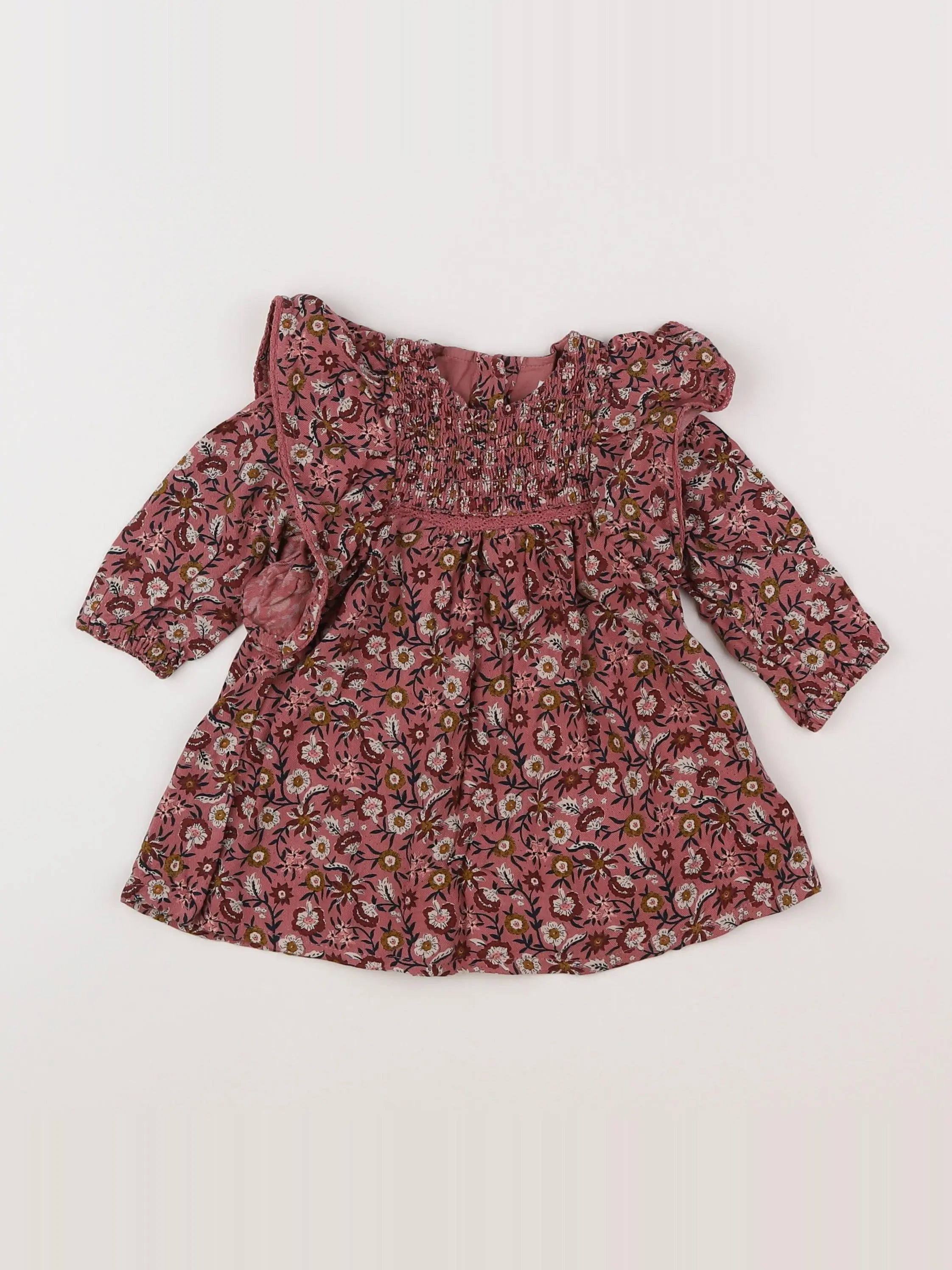 Vertbaudet - robe multicolore - 9 mois