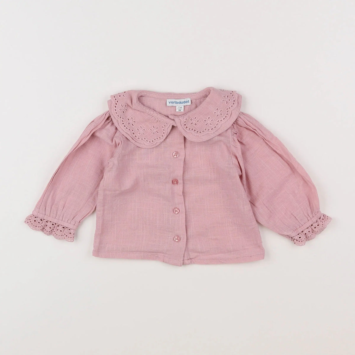 Vertbaudet - blouse rose - 6 mois