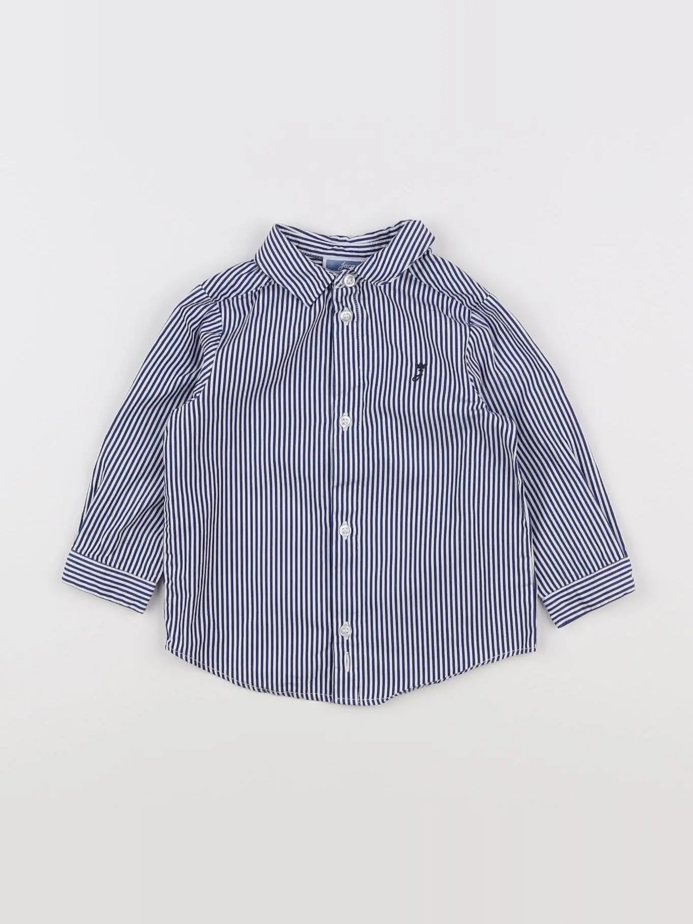 Jacadi - chemise blanc, bleu - 12 mois