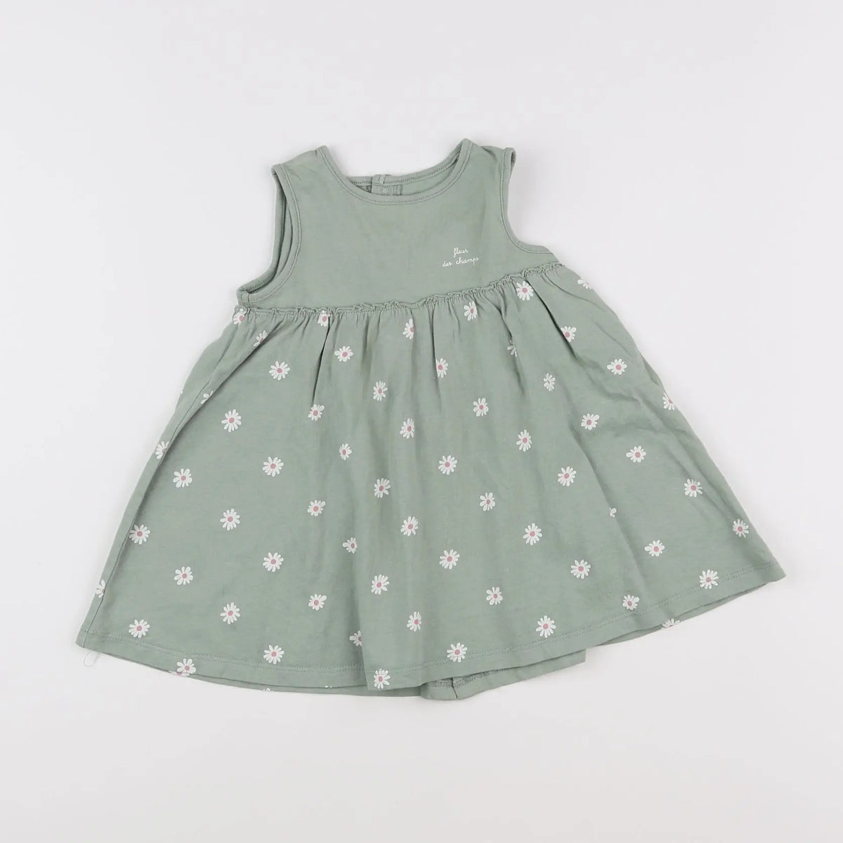 Vertbaudet - robe vert - 12 mois