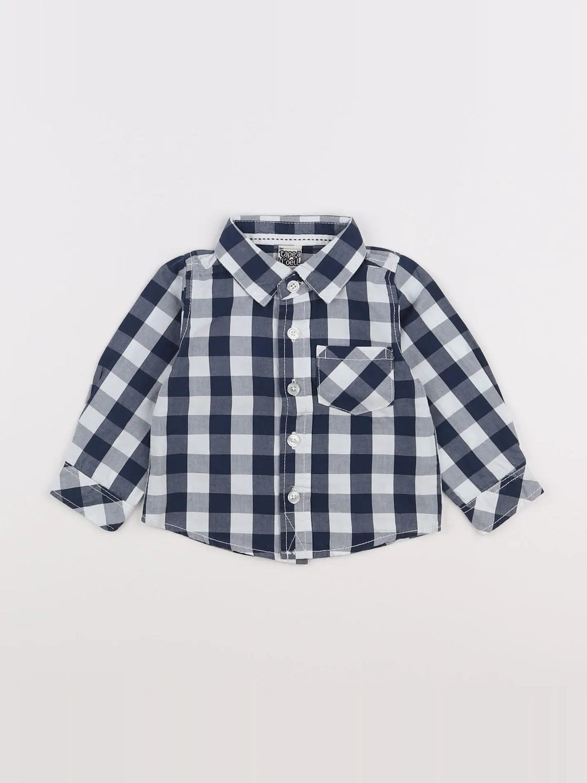 Tape à l'oeil - chemise blanc, bleu - 12 mois