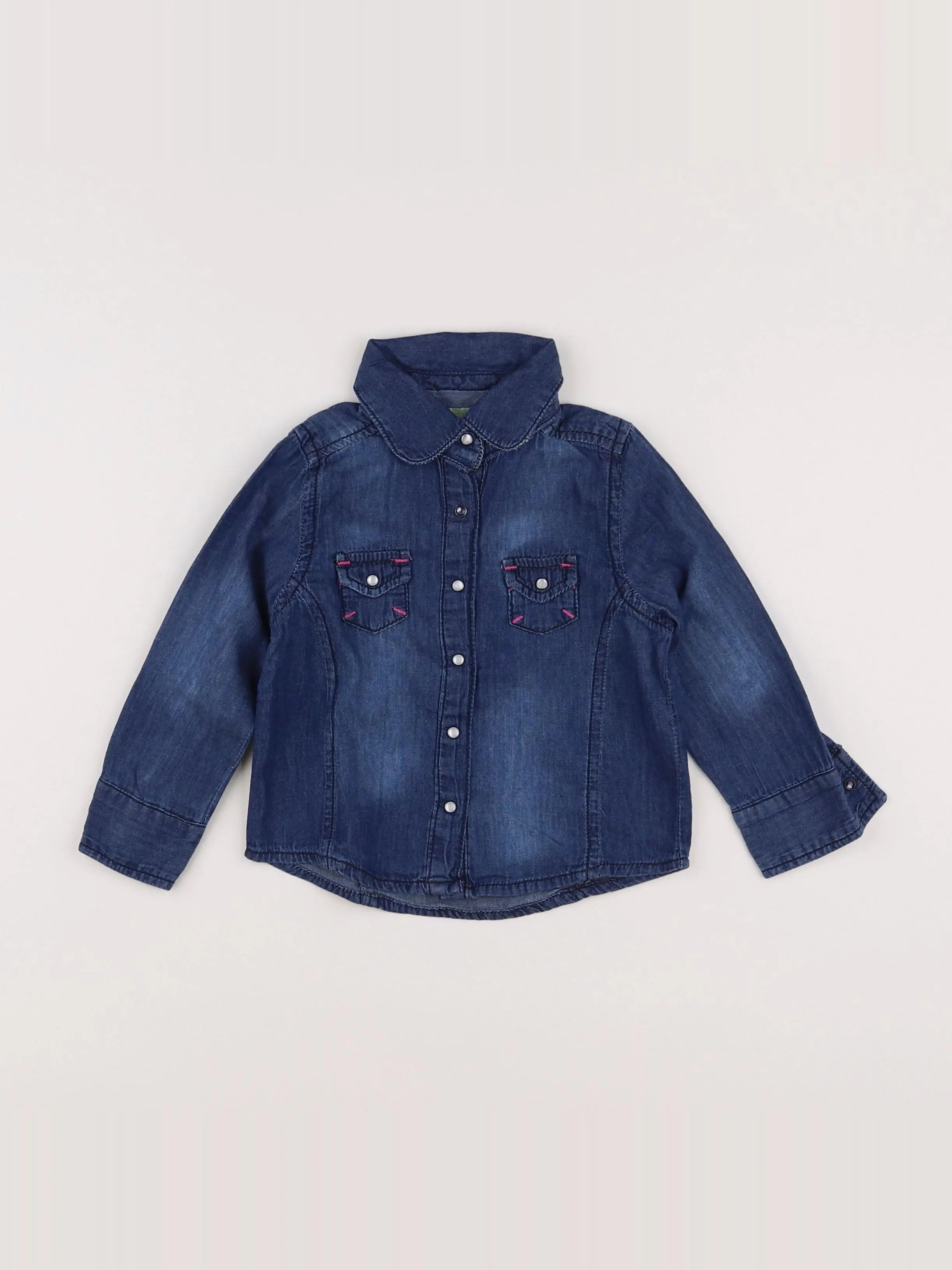 Vertbaudet - chemise bleu - 2 ans