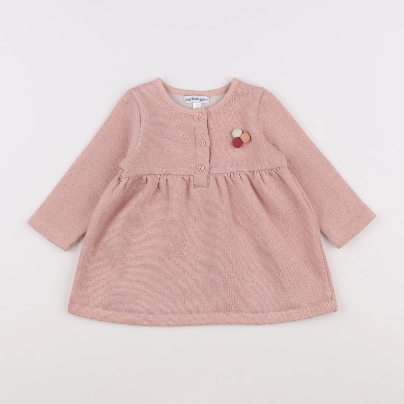 Vertbaudet - robe rose - 12 mois