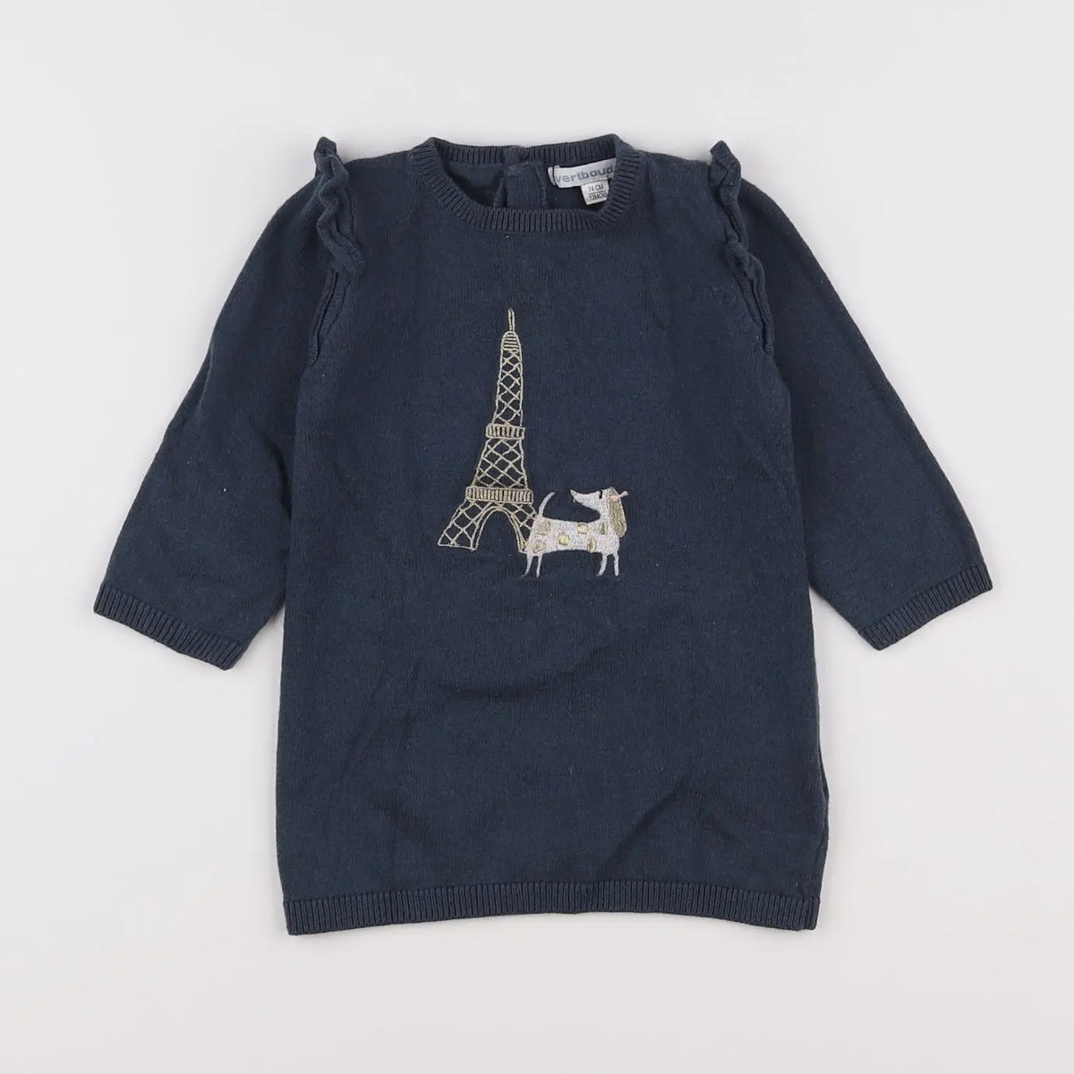 Vertbaudet - robe vert - 12 mois