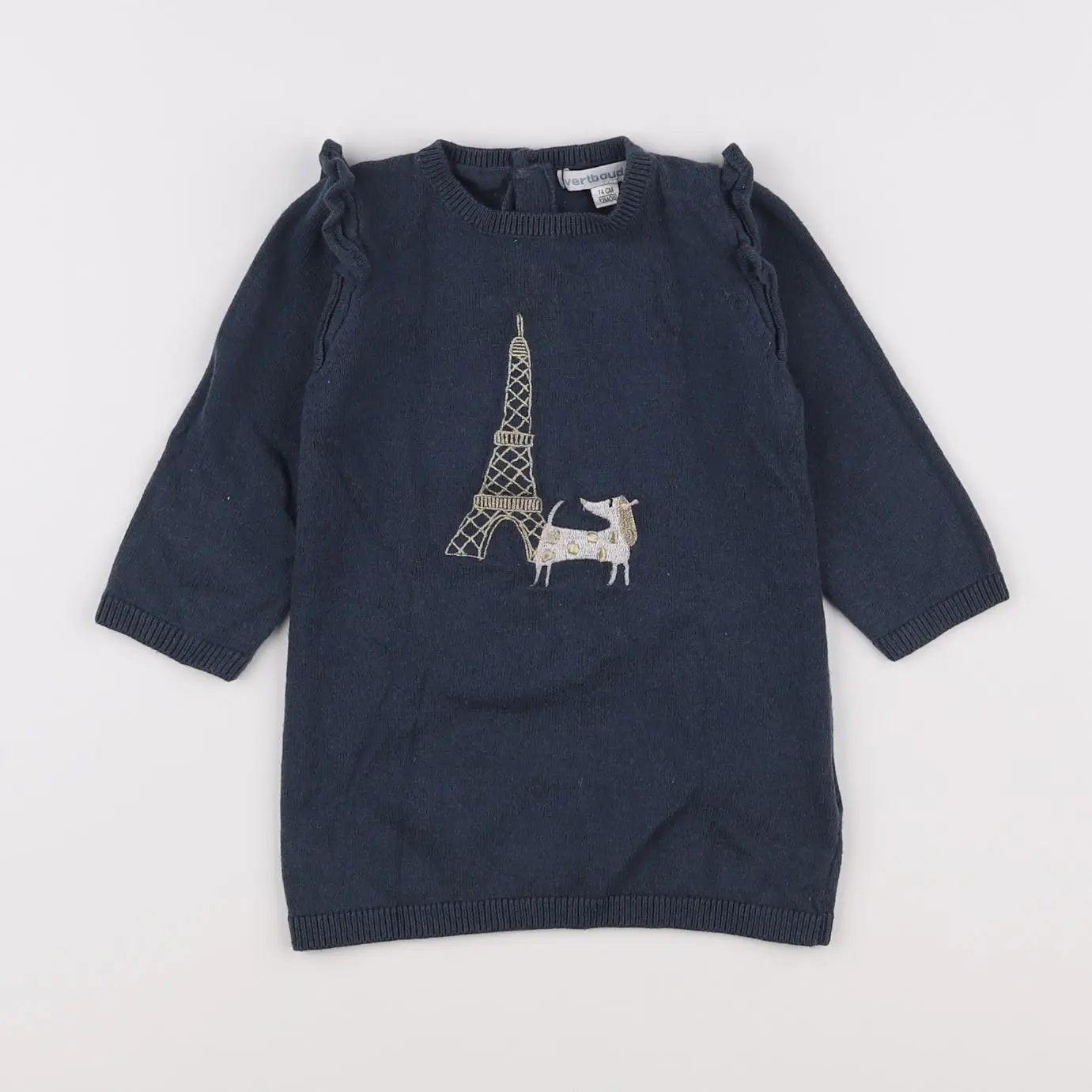 Vertbaudet - robe vert - 12 mois