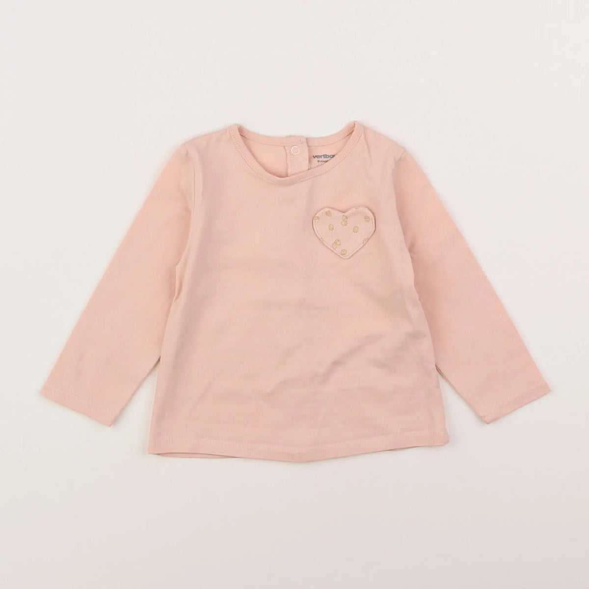 Vertbaudet - tee-shirt rose - 9 mois