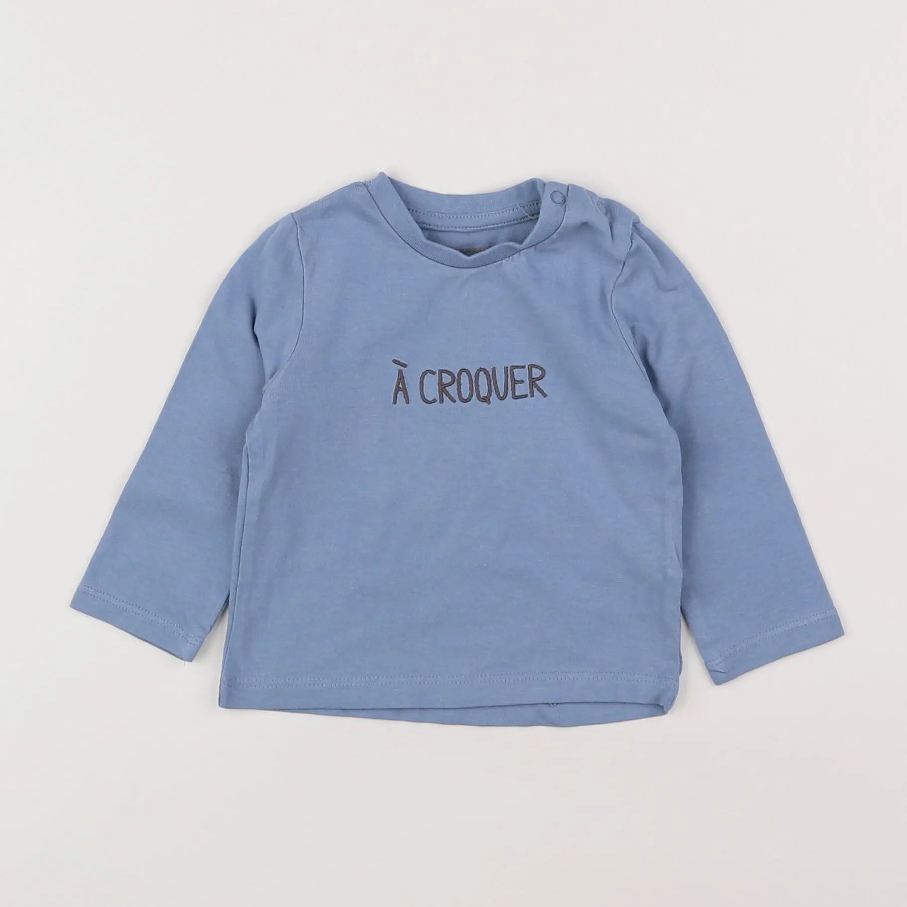 Vertbaudet - tee-shirt bleu - 6 mois