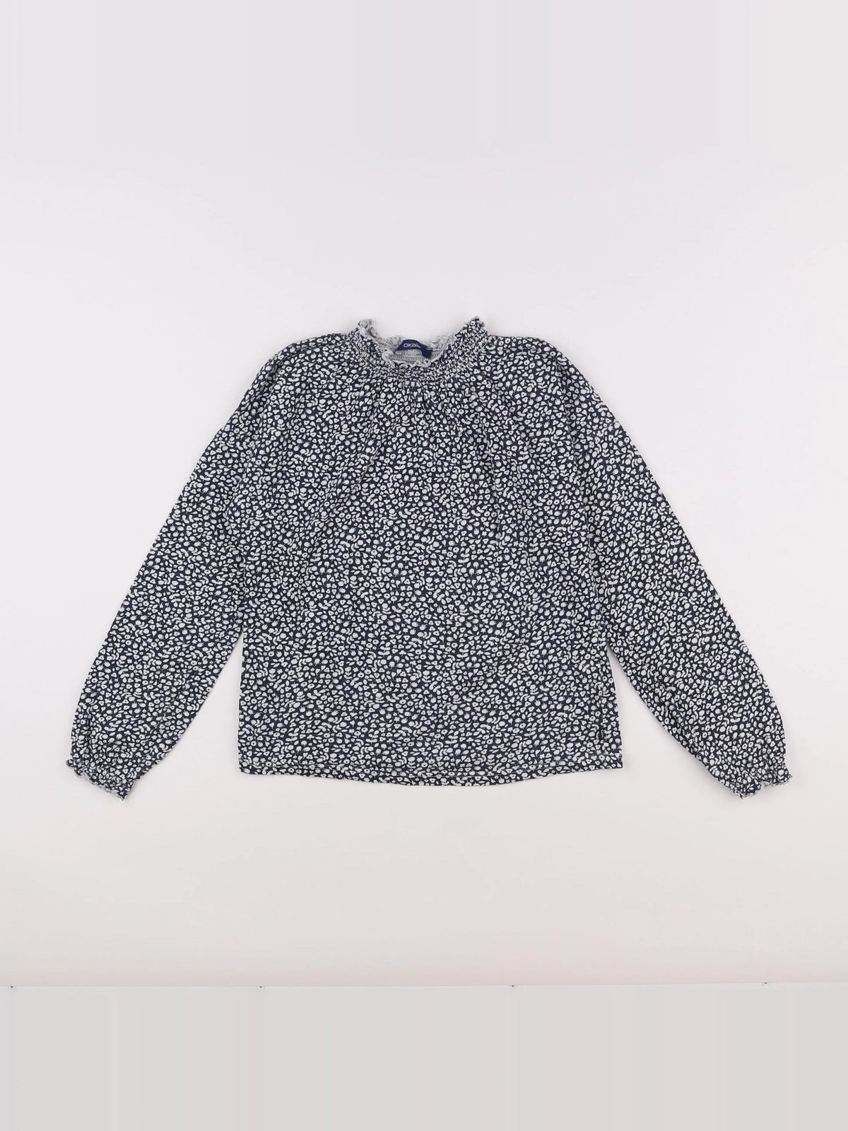 Okaidi - tee-shirt bleu, blanc - 10 ans