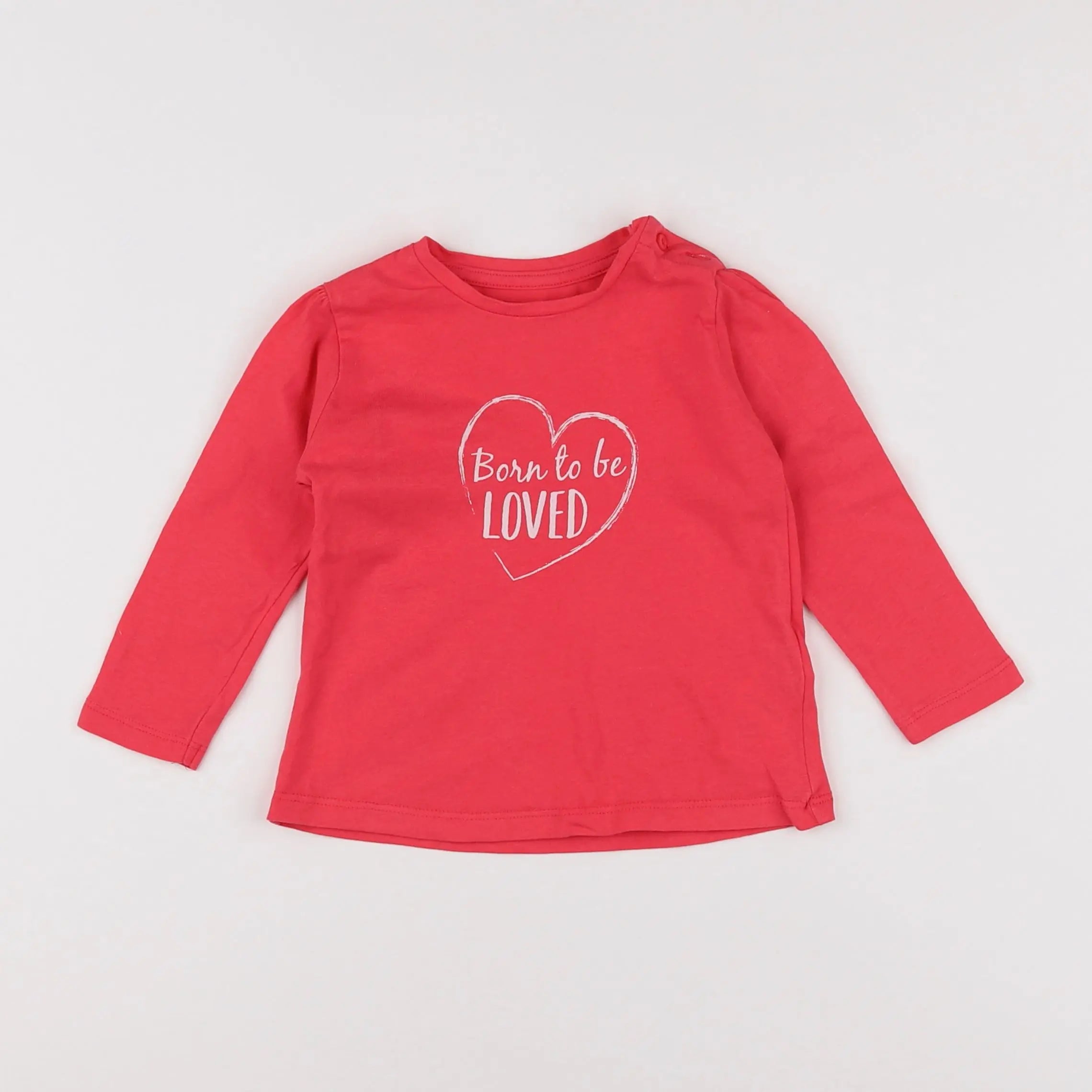 Vertbaudet - tee-shirt rose - 12 mois