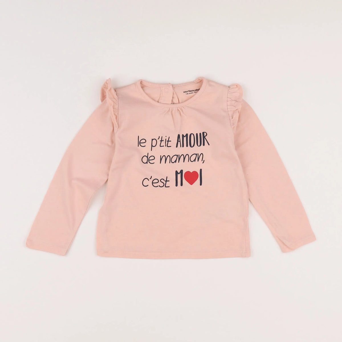 Vertbaudet - tee-shirt rose - 18 mois