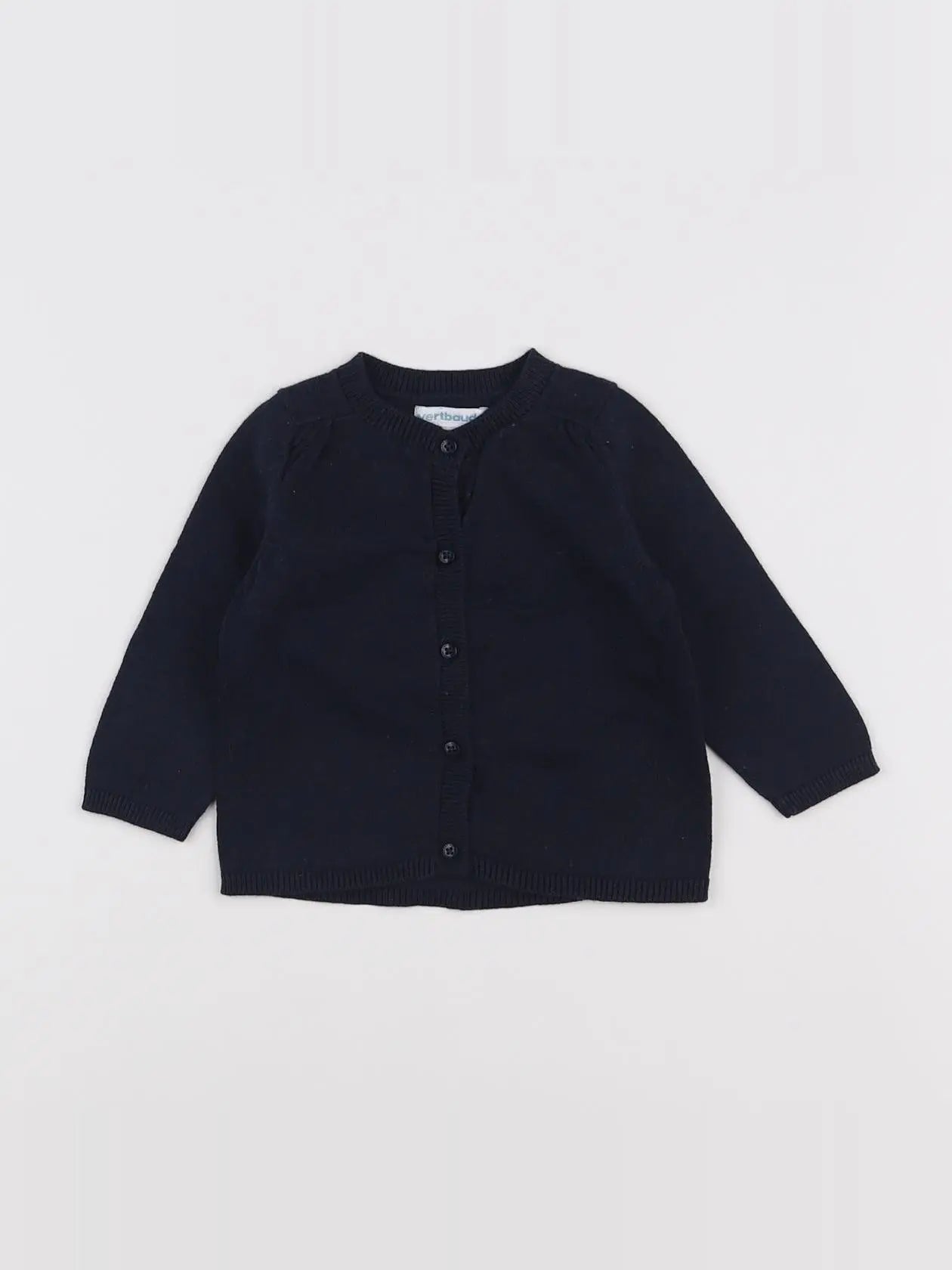 Vertbaudet - gilet bleu - 6 mois
