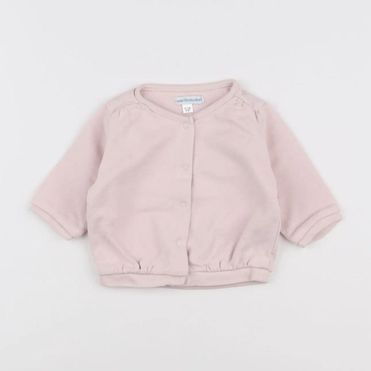 Vertbaudet - sweat rose - 6 mois