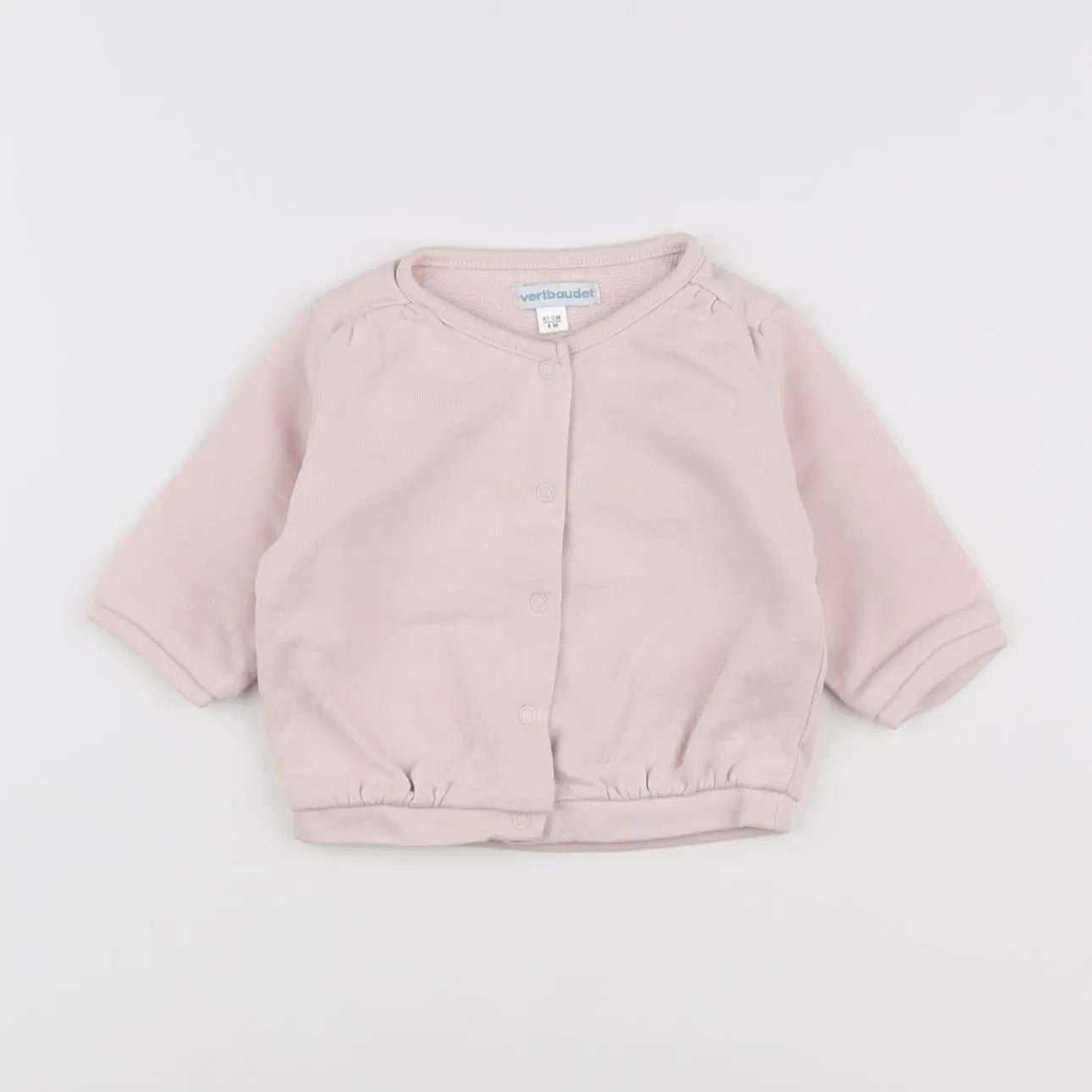Vertbaudet - sweat rose - 6 mois