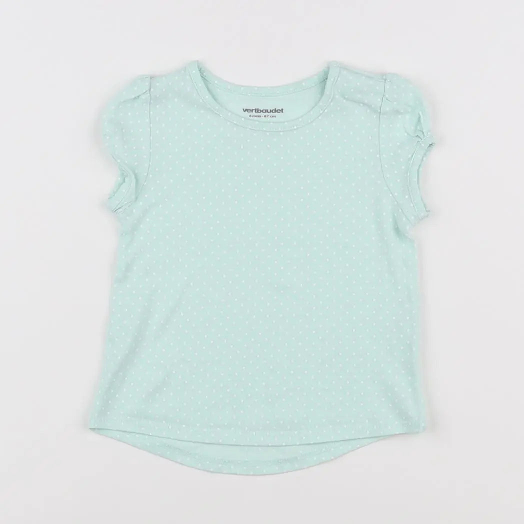 Vertbaudet - tee-shirt vert - 6 mois