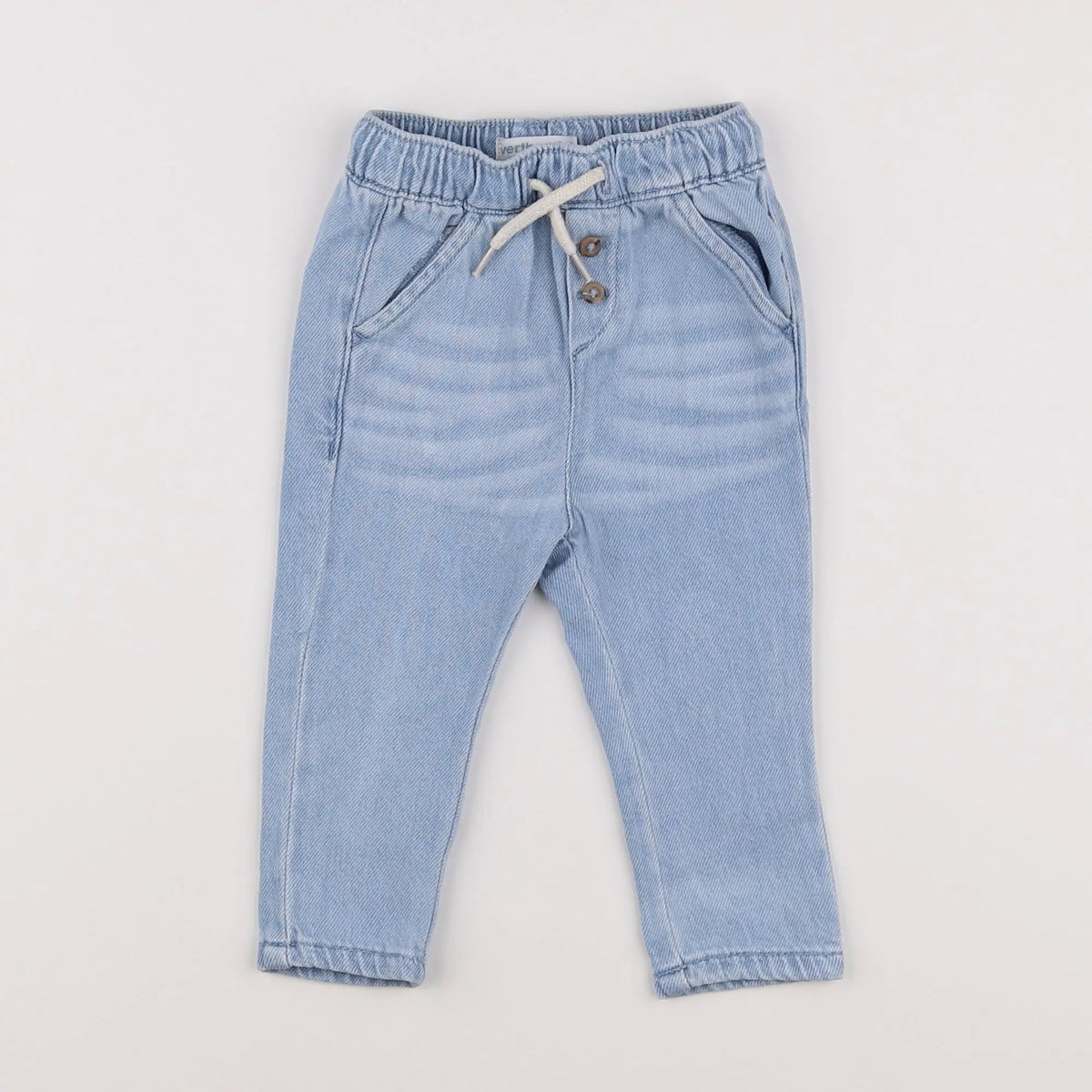 Vertbaudet - pantalon bleu - 9 mois