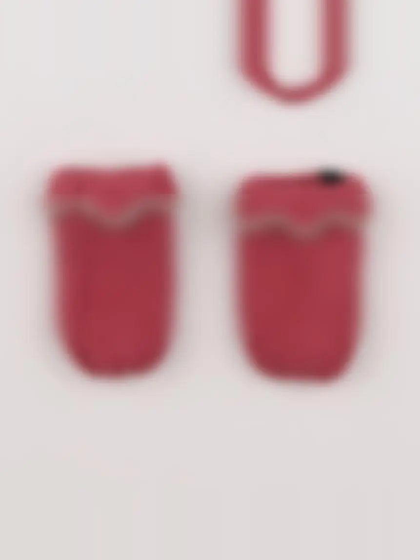 Vertbaudet - ensemble bonnet/moufles rose - 3/6 mois